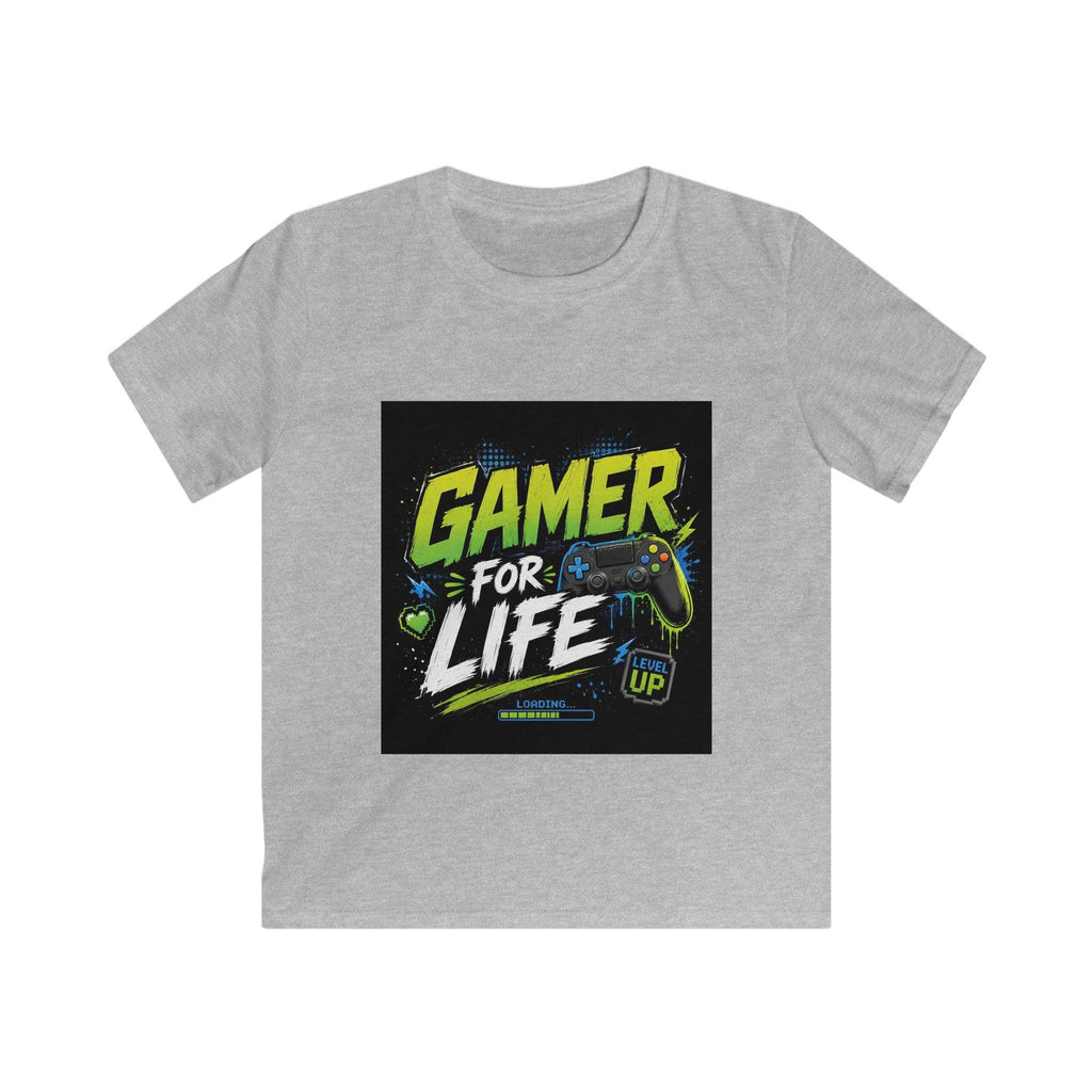 Gamer For Life Kids Tee | Video Game Controller, Neon Gamer Design