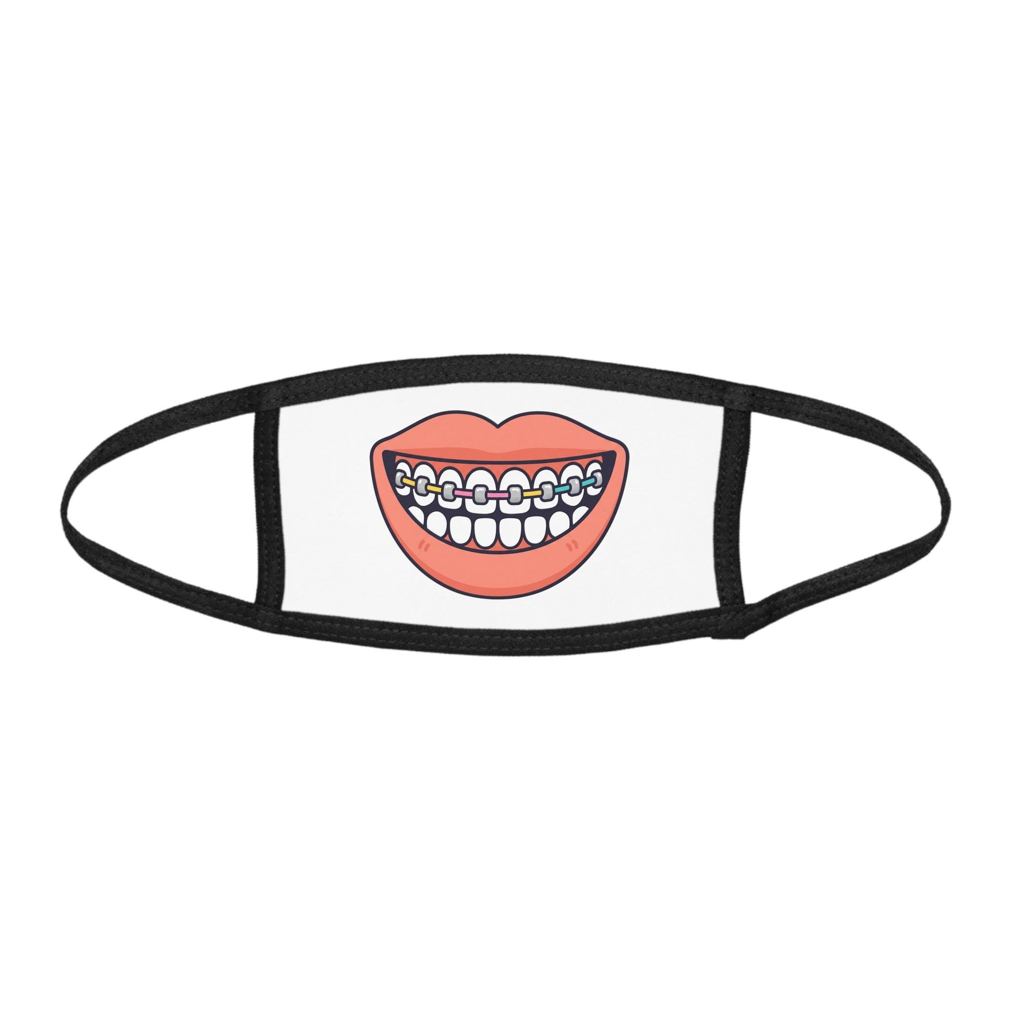 Braces Smile Kid's Face Mask | Funny Dental Cartoon Mask