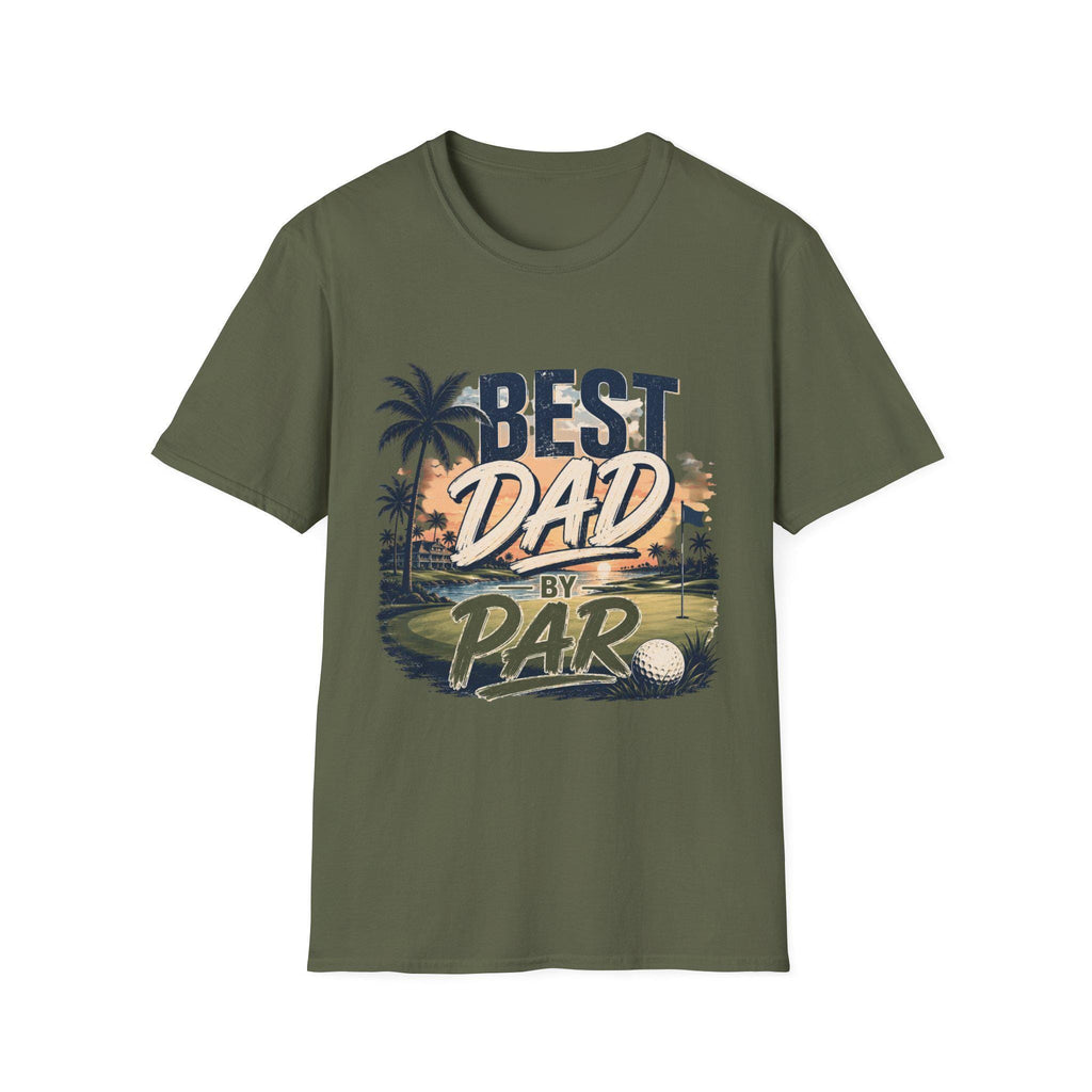 Best Dad by Par T-Shirt | Golf Father's Day Vintage Golf Course Design