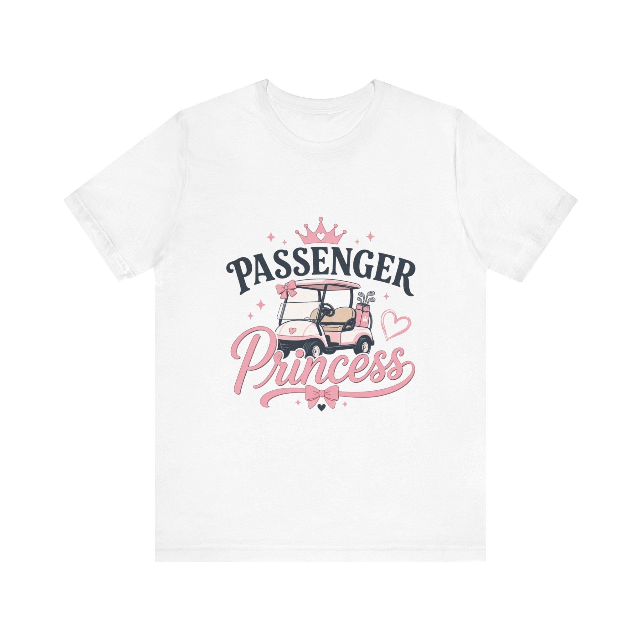 Passenger Princess Golf Cart T-Shirt | Pink Crown, Cute Golf Tee