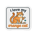 Orange Tabby Cat Die-Cut Magnet | Cartoon Feline Fridge Decor