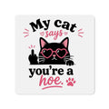 Funny Cat Magnet | Sassy Black Cat, Heart Sunglasses, Cheeky Attitude Die-Cut Vinyl