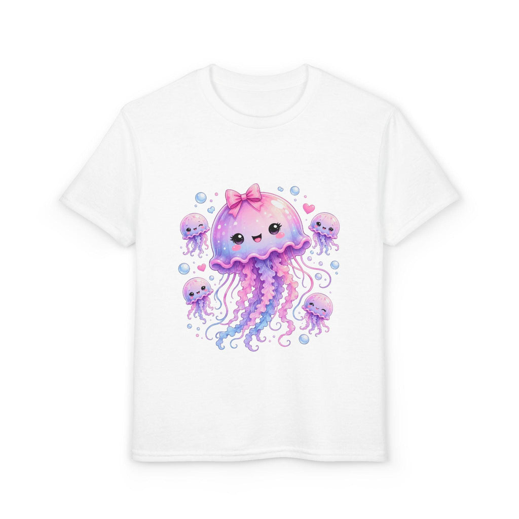 Kawaii Jellyfish Kids T-Shirt | Pastel Pink Purple Cute Octopus