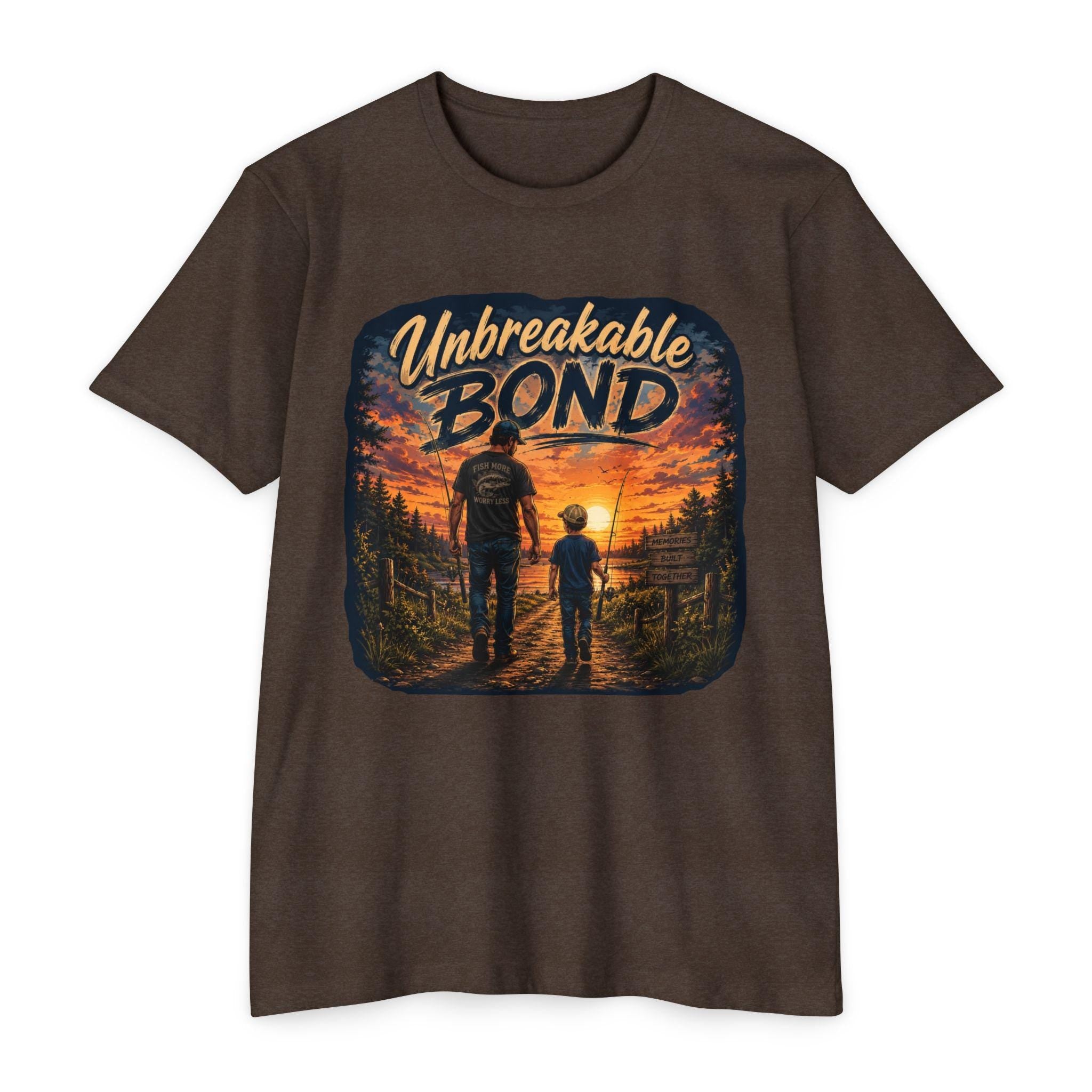 Unbreakable Bond Dad and Son T-Shirt | Father Son Sunset Design