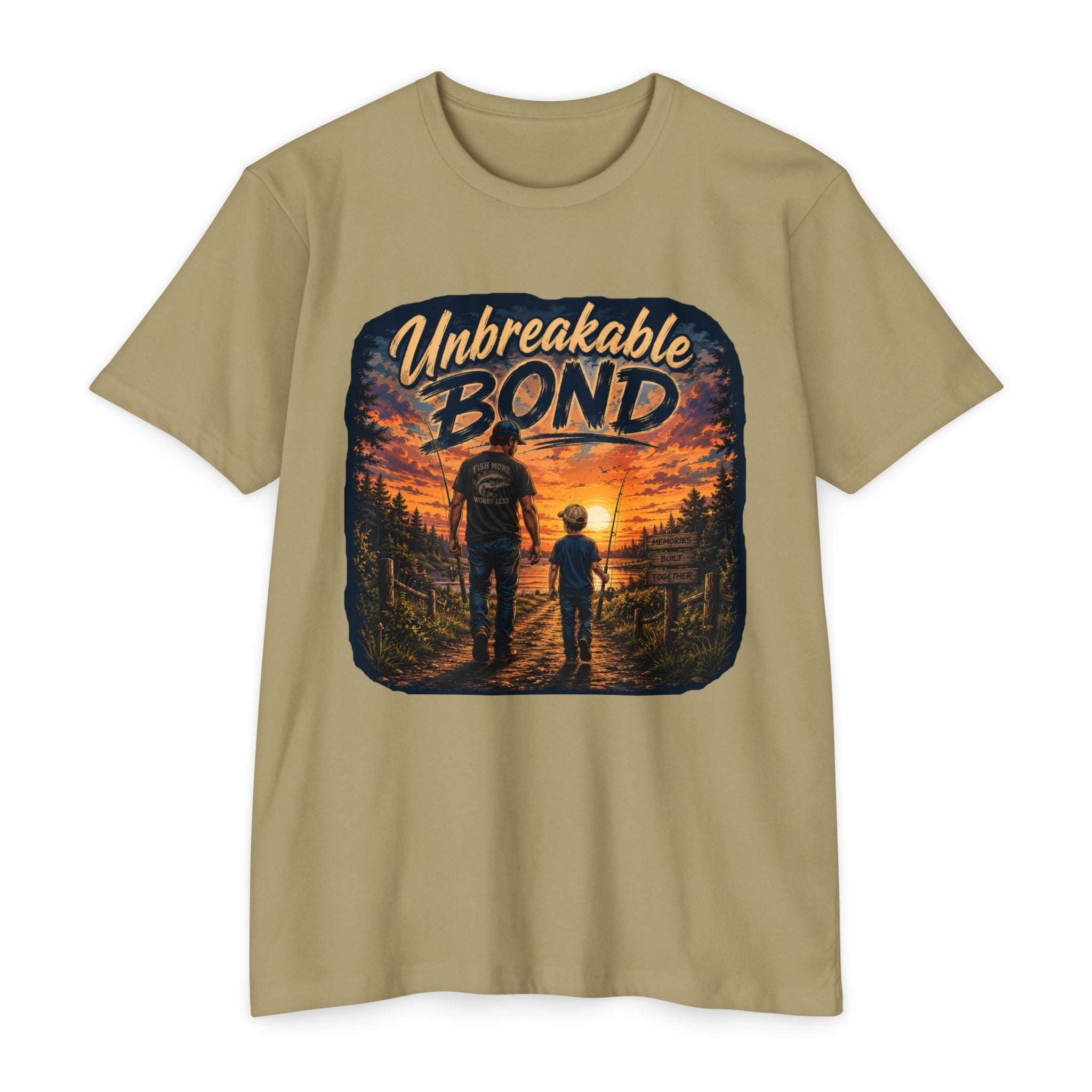 Unbreakable Bond Dad and Son T-Shirt | Father Son Sunset Design