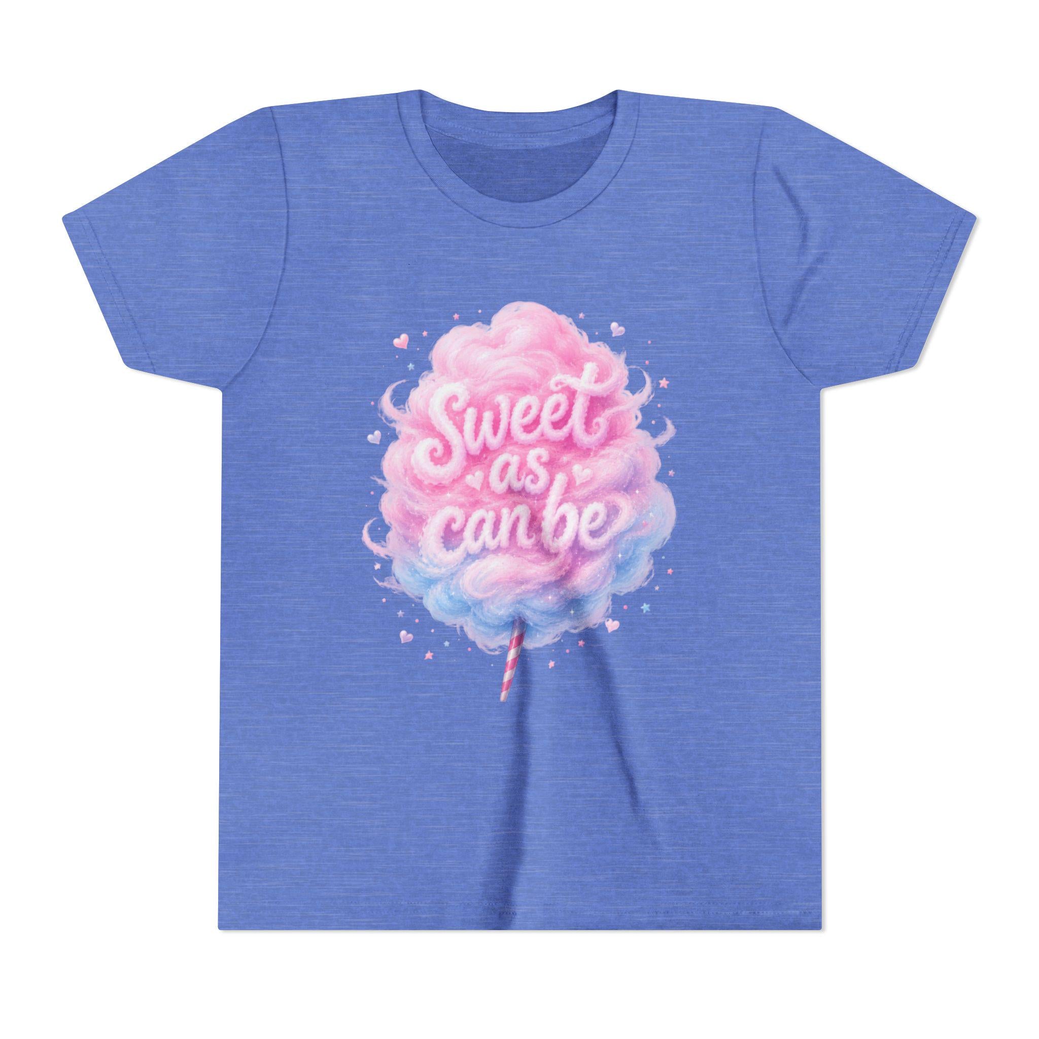 Sweet As Can Be cotton candy Youth Tee | pastel pink blue kids shirt