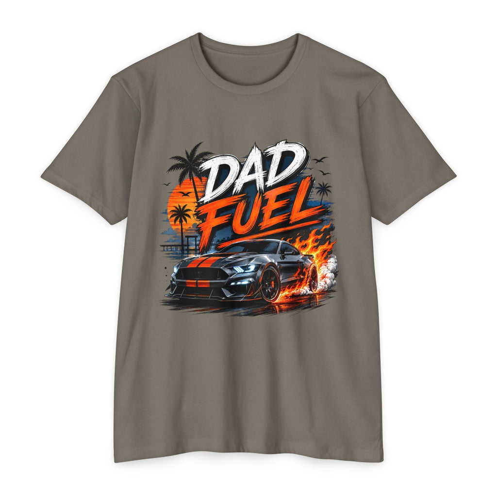 Dad Fuel Car Graphic T-Shirt | Muscle Car Flames, Palm Beach Racing