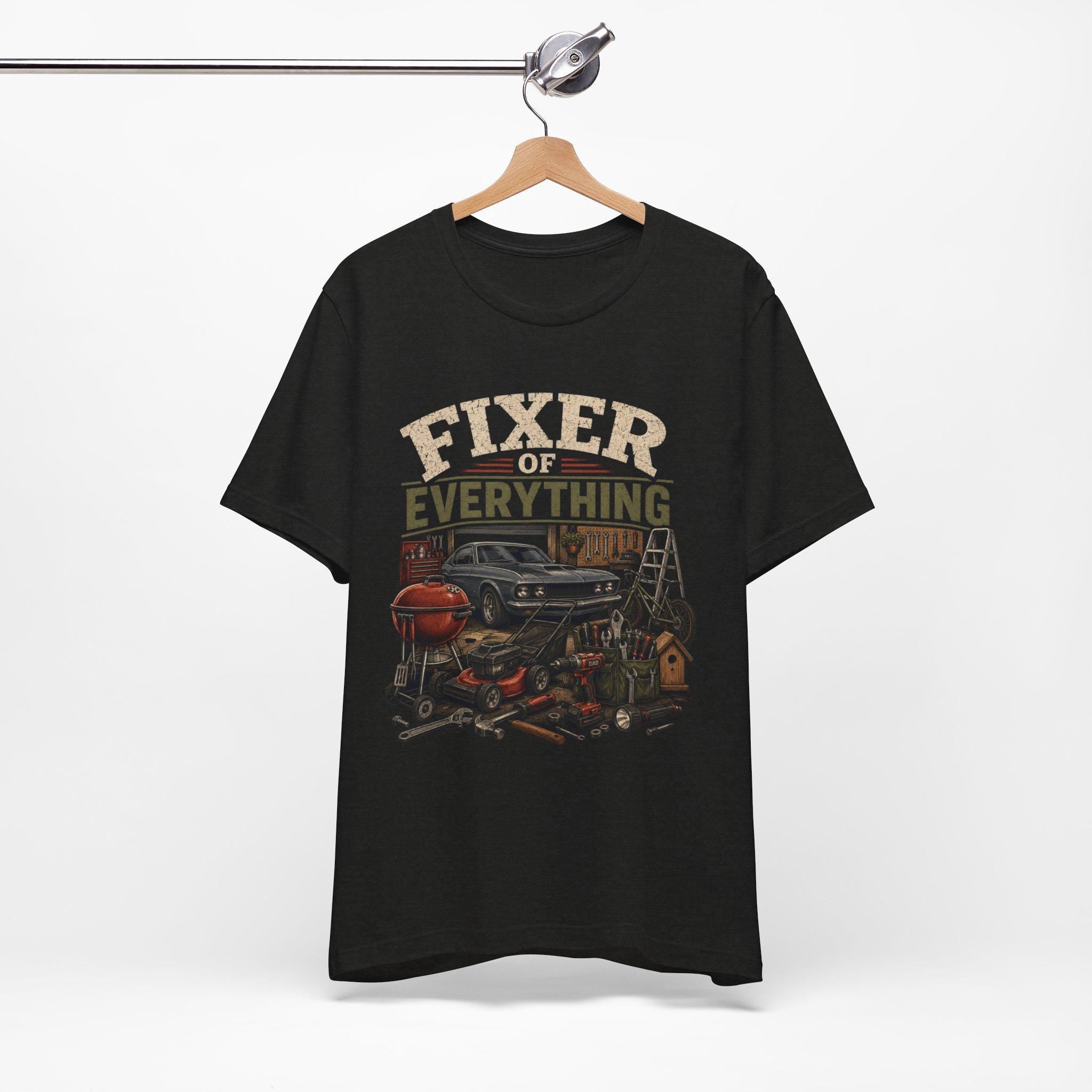 Fixer of Everything T-Shirt | Vintage Garage Tools Car Ladder Grill