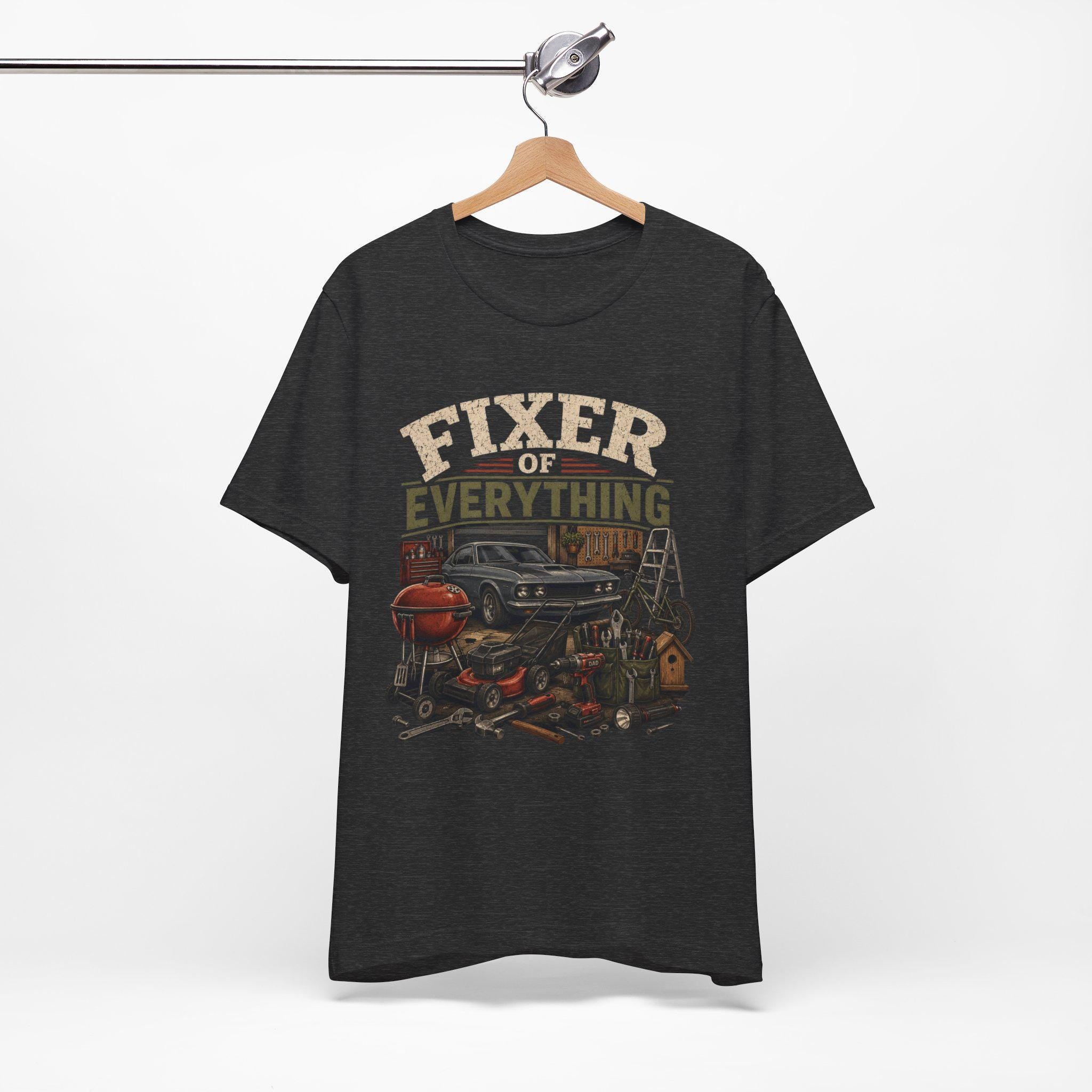 Fixer of Everything T-Shirt | Vintage Garage Tools Car Ladder Grill