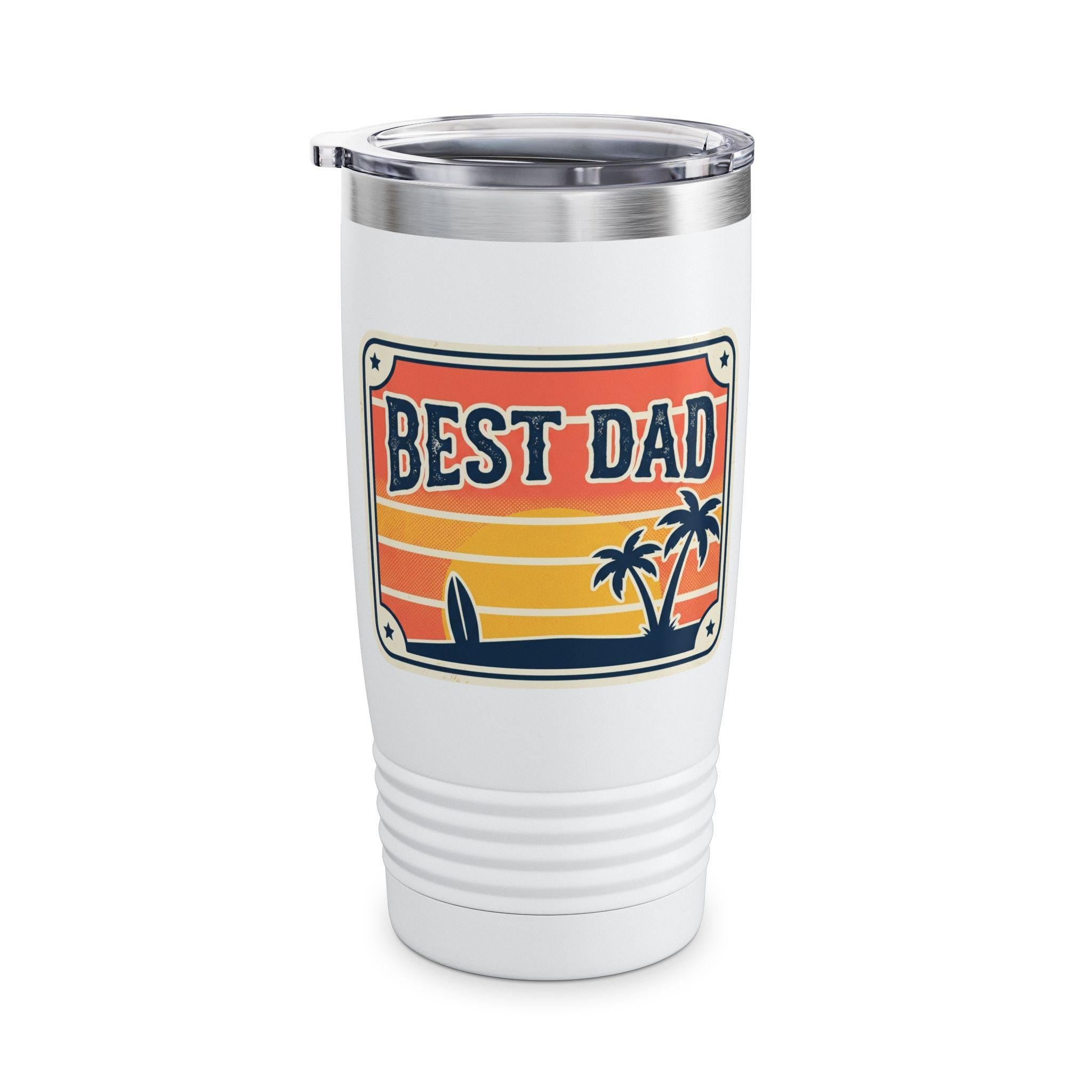 Best Dad Sunset Surf Tumbler | 20oz Stainless Travel Cup