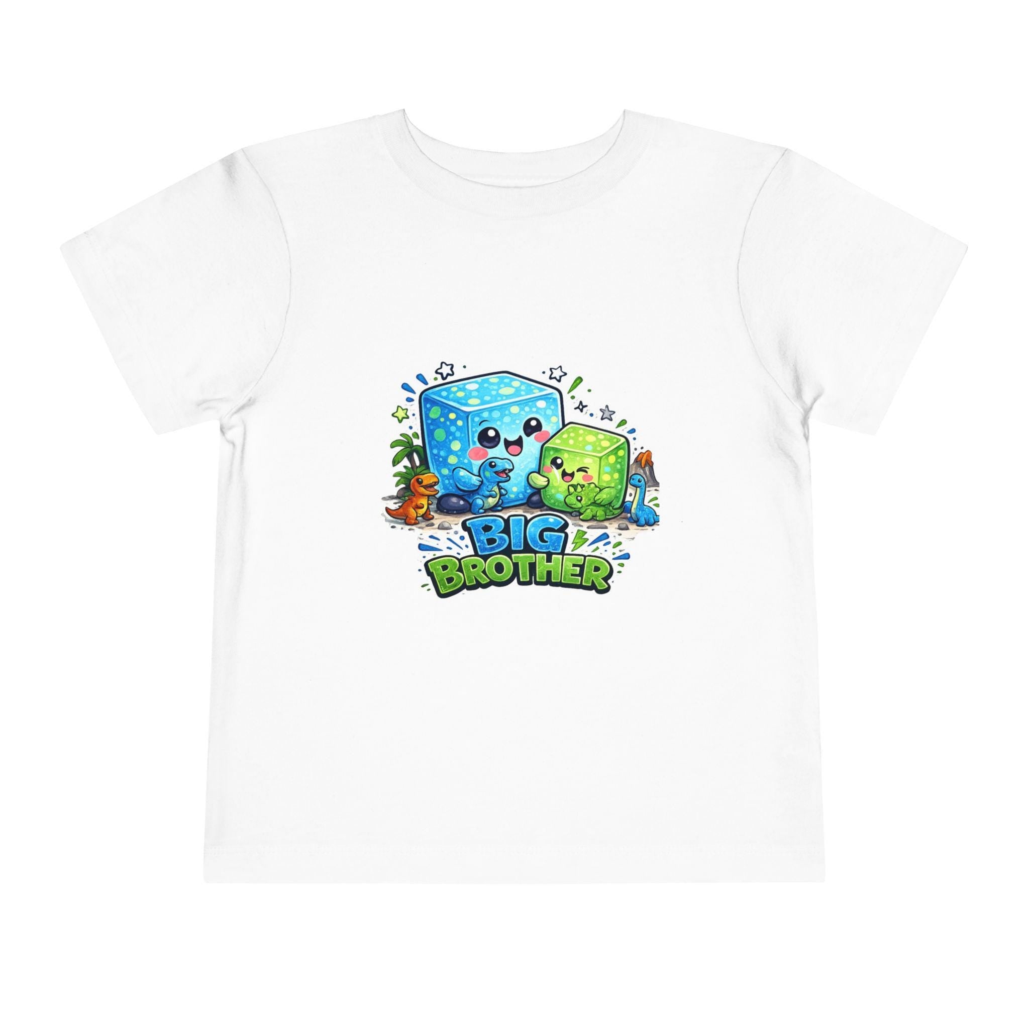 Cute Ice Cube Characters Big Brother Toddler Tee | Sibling Announcement Shirt