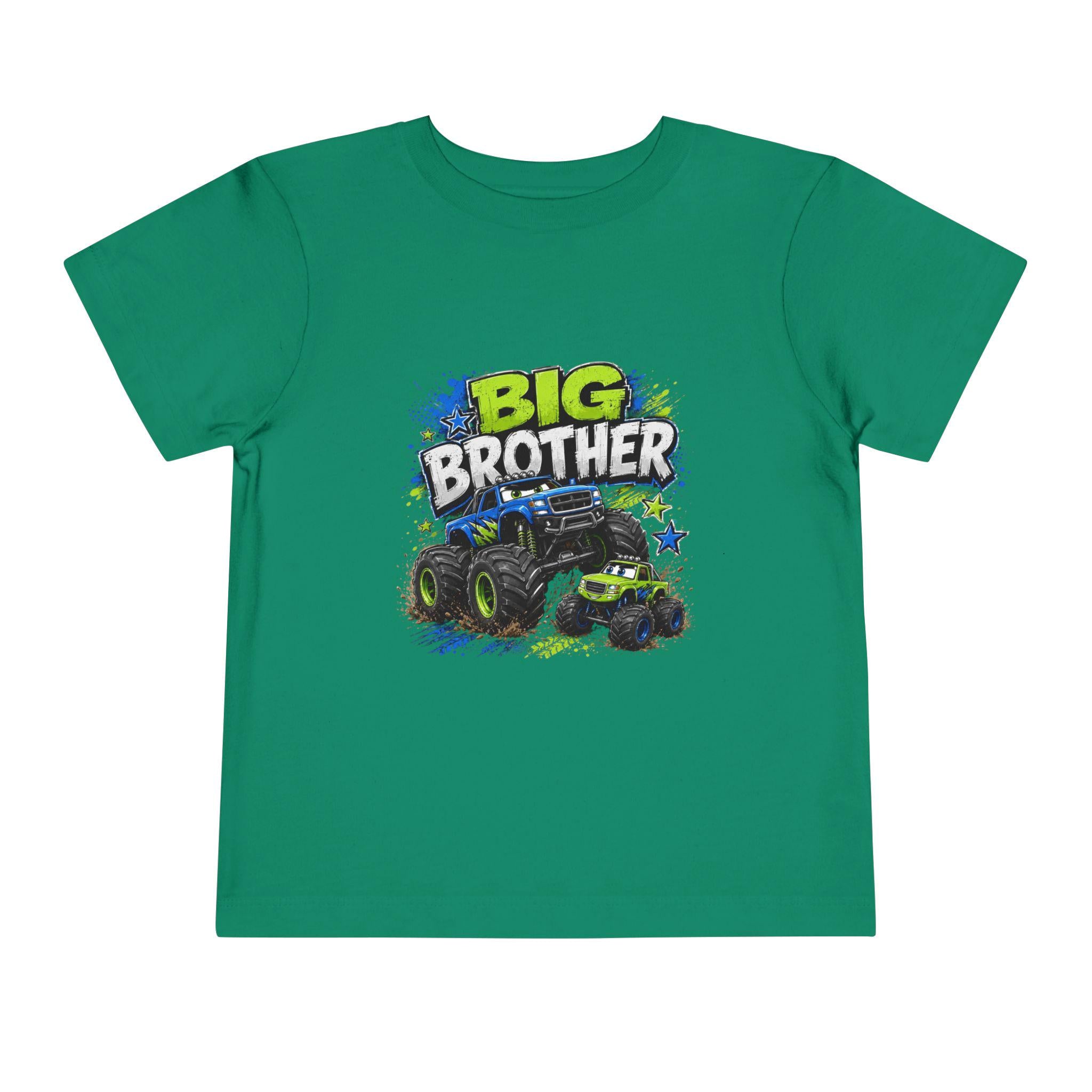 Big Brother Monster Truck Toddler Tee | Kids Racing Shirt