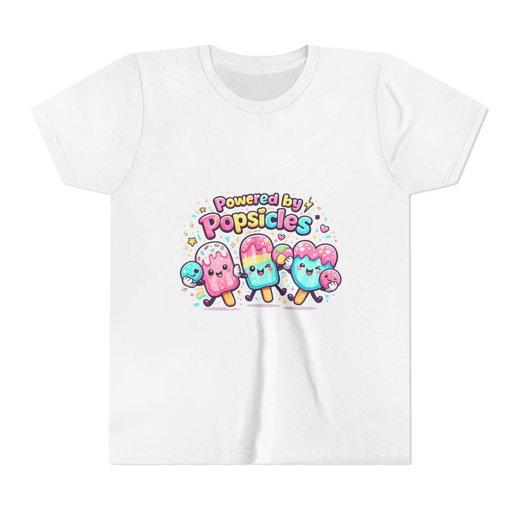 Powered by Popsicles Youth Tee | Cute Kawaii Ice Pop Characters