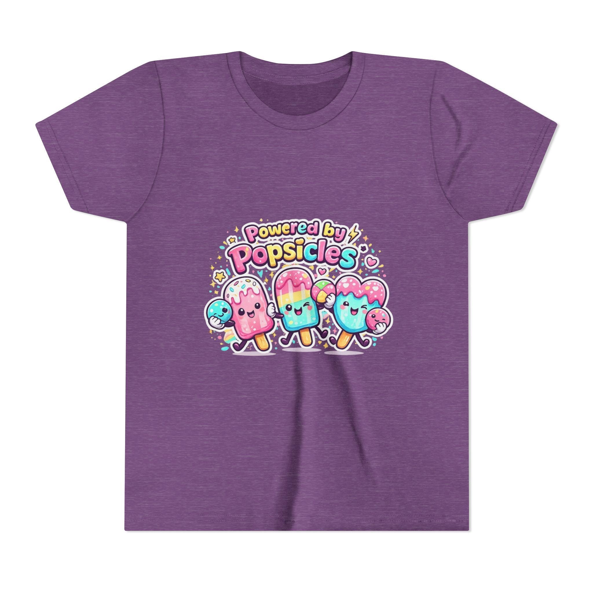 Powered by Popsicles Youth Tee | Cute Kawaii Ice Pop Characters