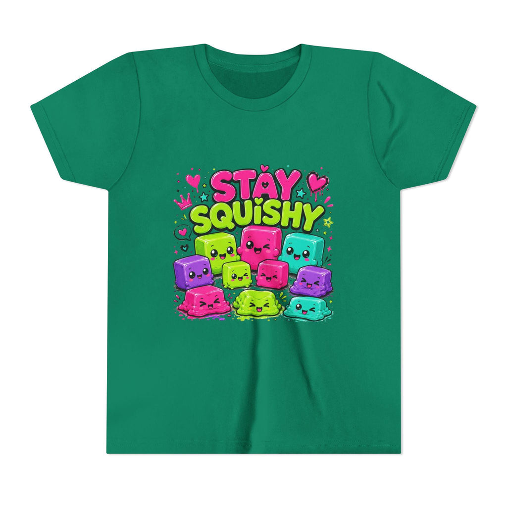 Stay Squishy Cute Slime Characters Youth Tee | Colorful Kawaii Graphic