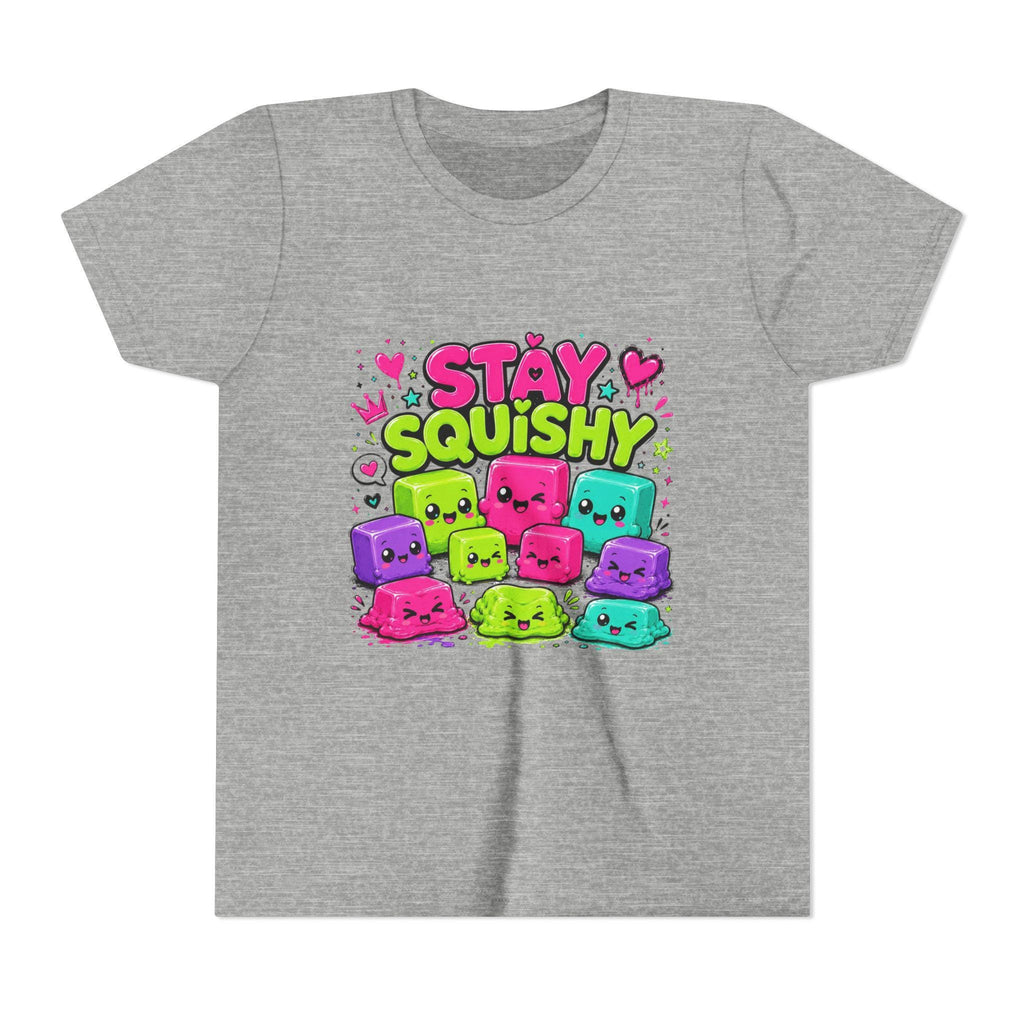 Stay Squishy Cute Slime Characters Youth Tee | Colorful Kawaii Graphic