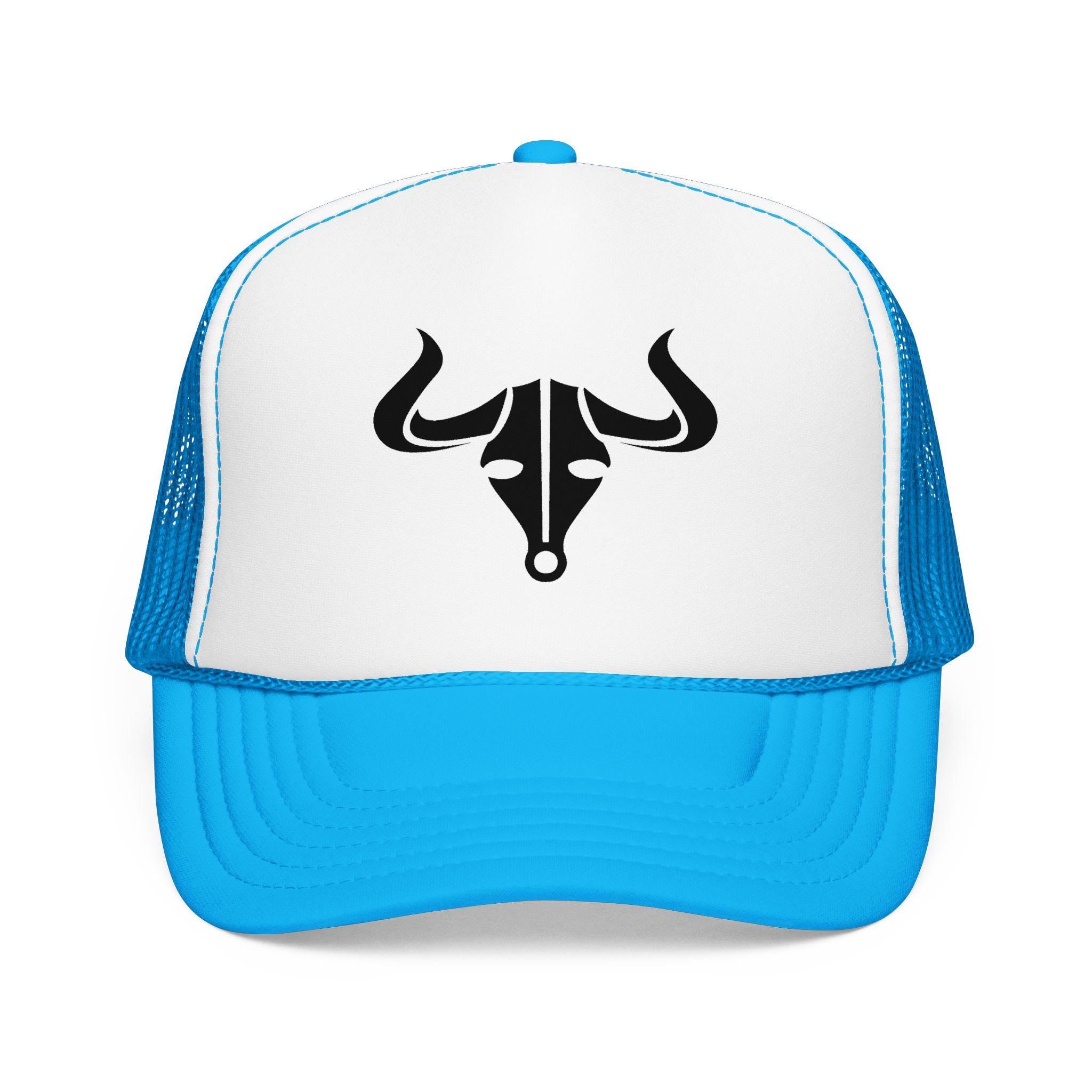 Stylized Bull Skull Foam Trucker Hat | Western Ranch Logo