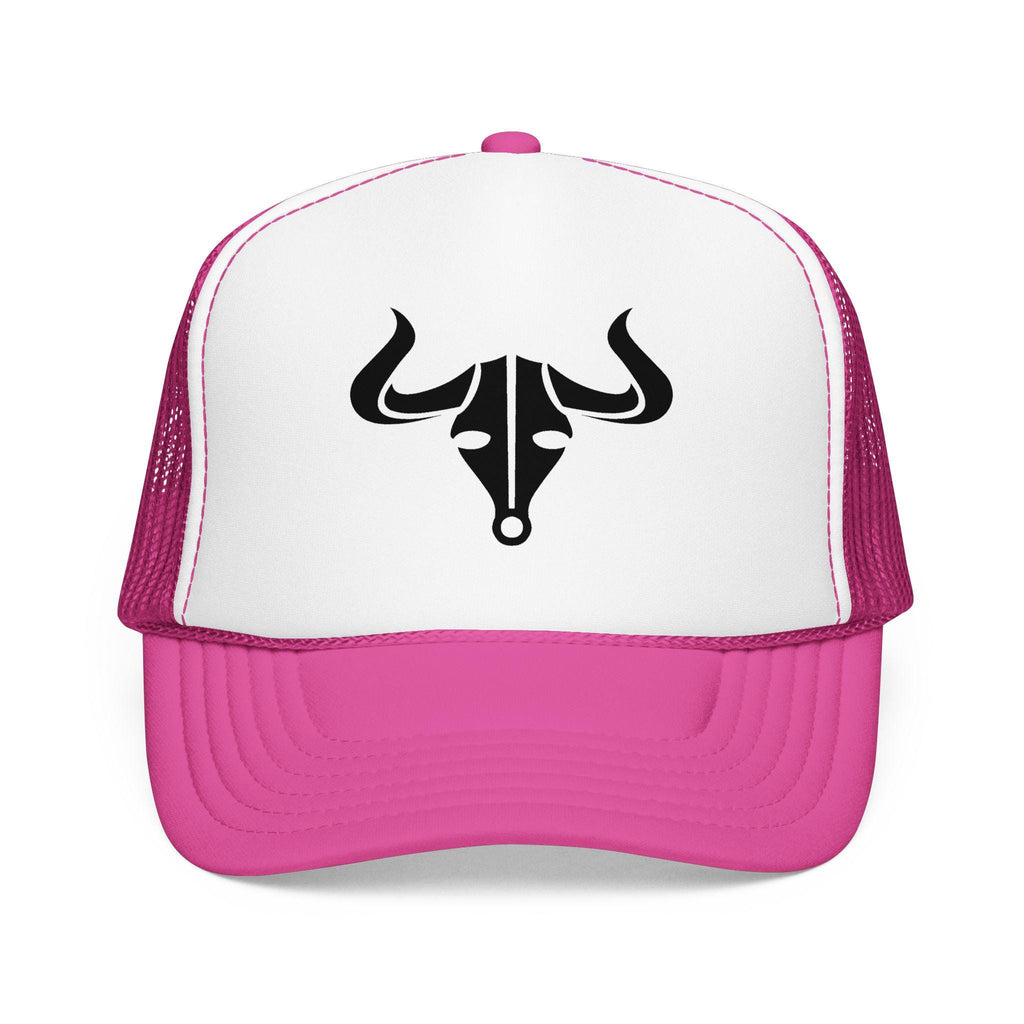 Stylized Bull Skull Foam Trucker Hat | Western Ranch Logo