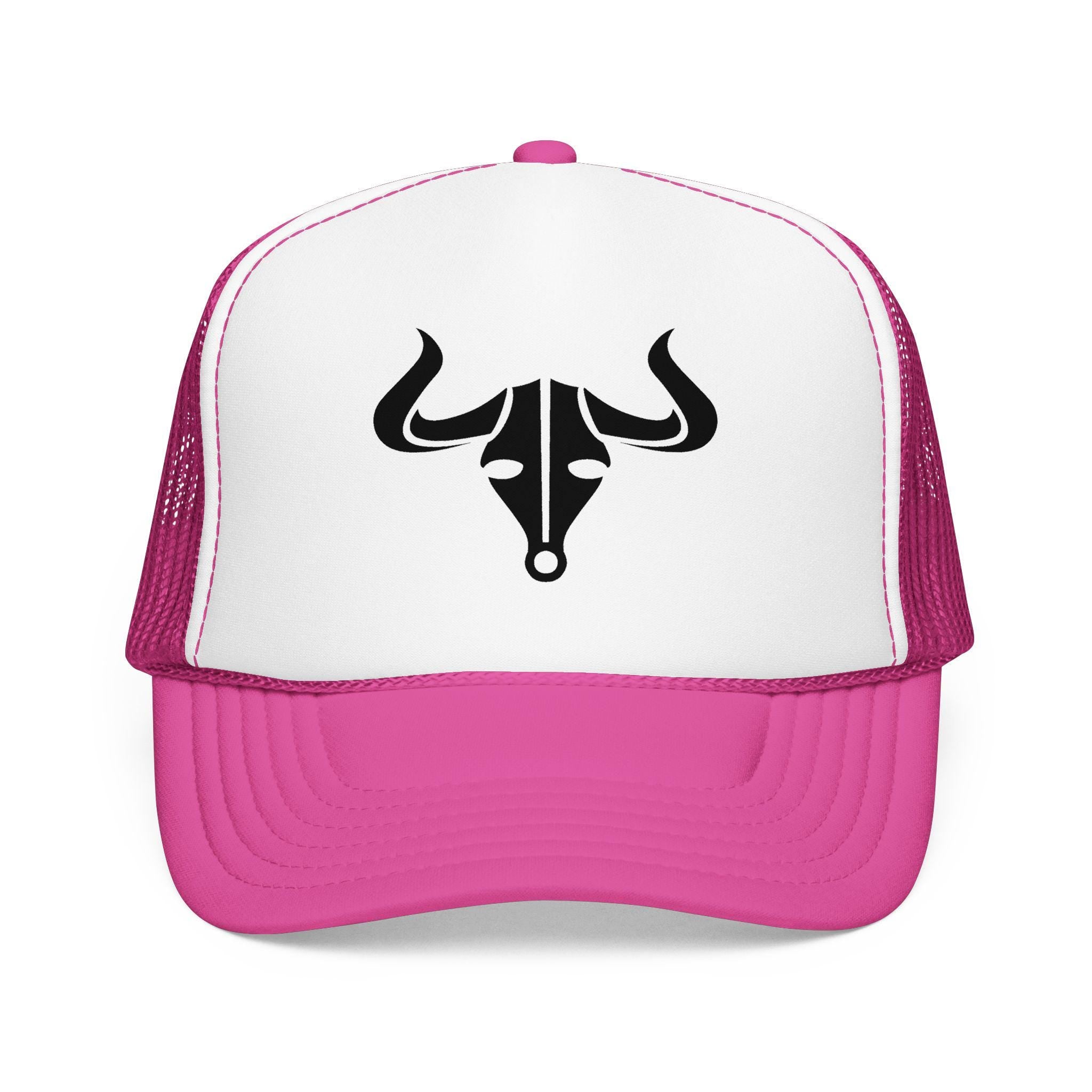 Stylized Bull Skull Foam Trucker Hat | Western Ranch Logo