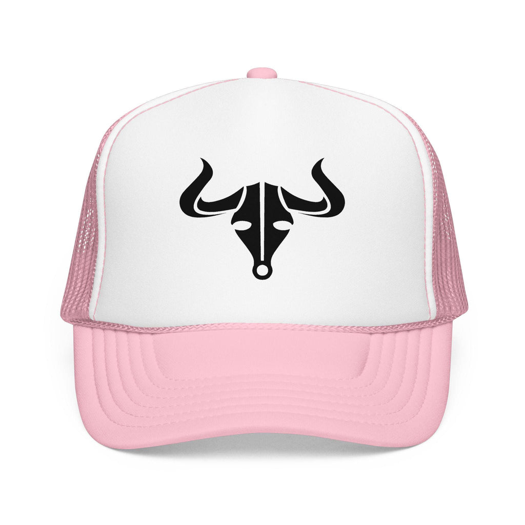 Stylized Bull Skull Foam Trucker Hat | Western Ranch Logo