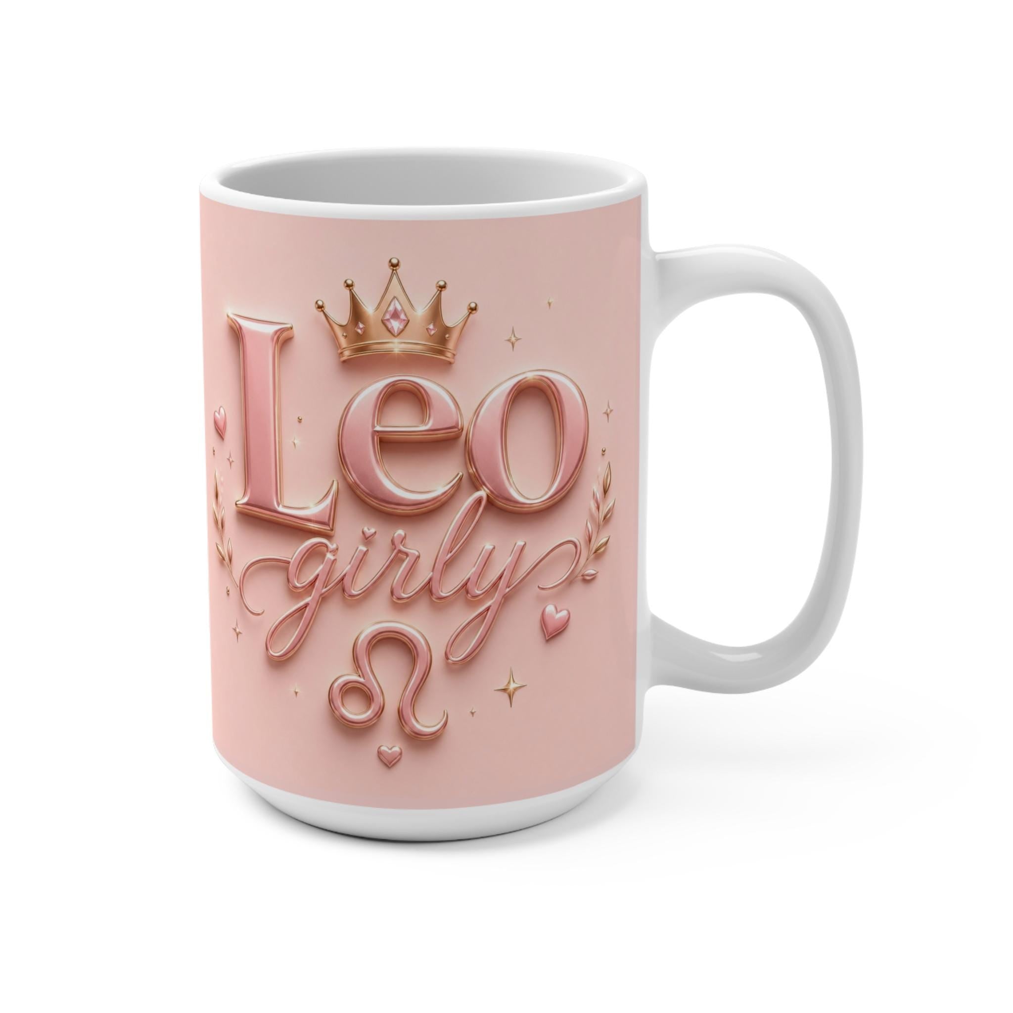 Leo girly Zodiac Mug | Pink Leo Astrology Coffee Cup
