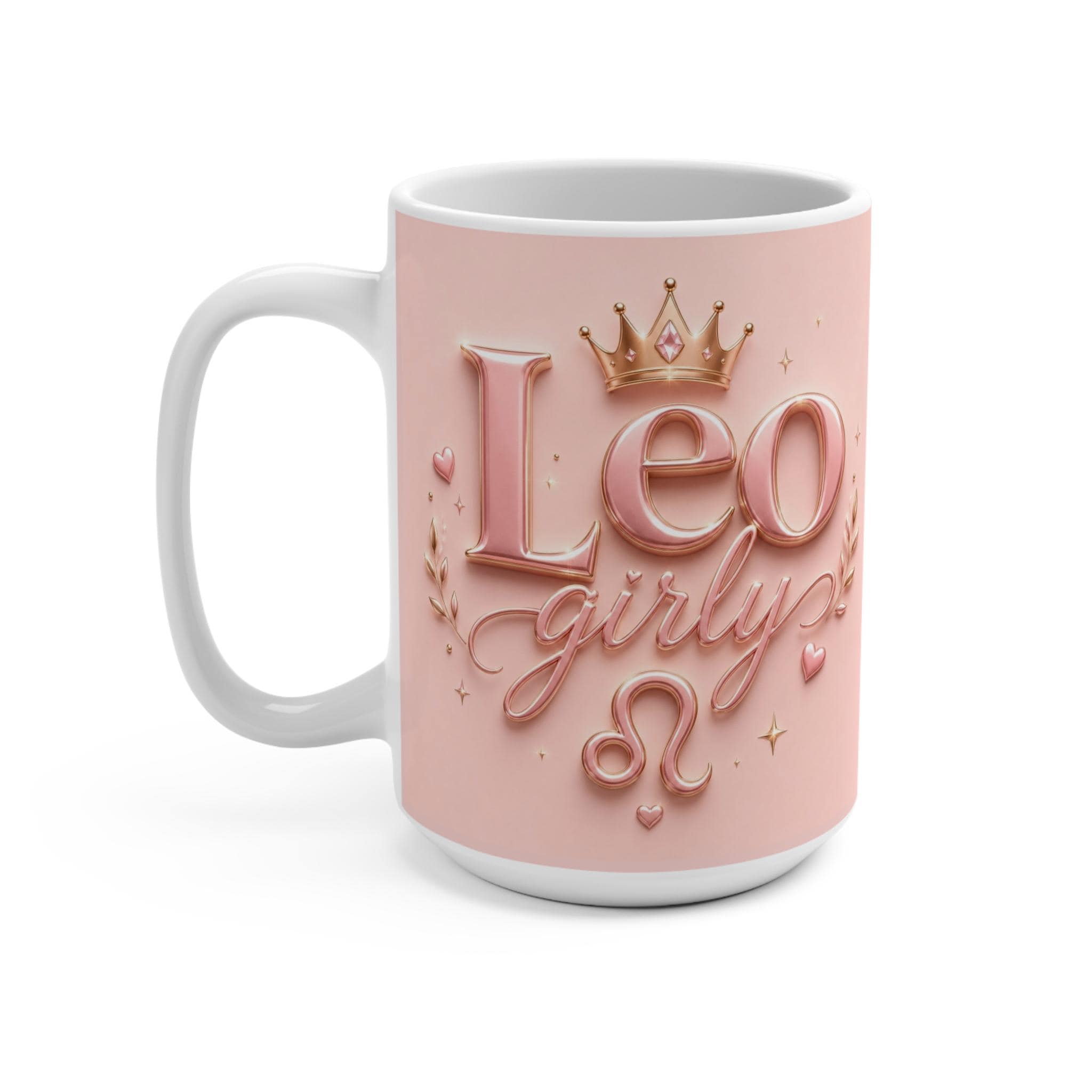 Leo girly Zodiac Mug | Pink Leo Astrology Coffee Cup