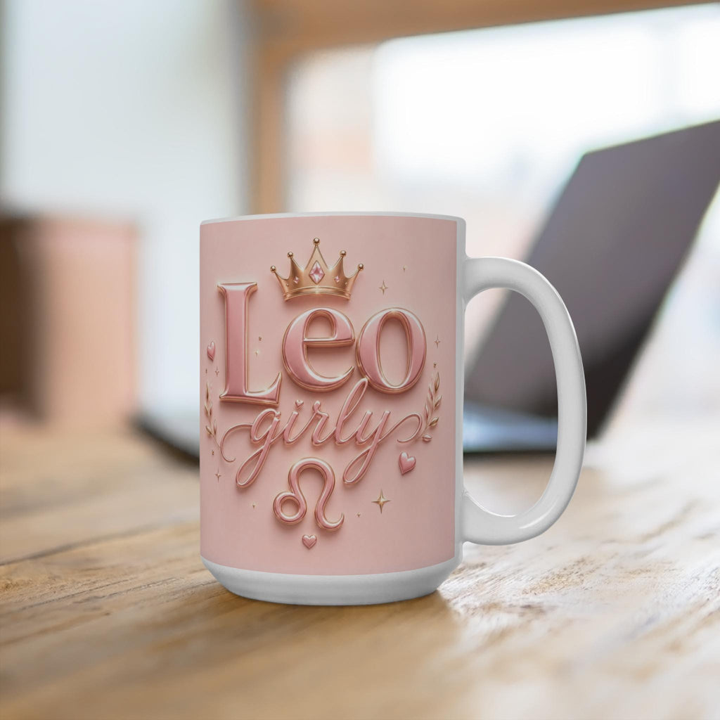 Leo girly Zodiac Mug | Pink Leo Astrology Coffee Cup
