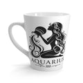 Aquarius Zodiac Silhouette Latte Mug | Astrology Coffee Cup