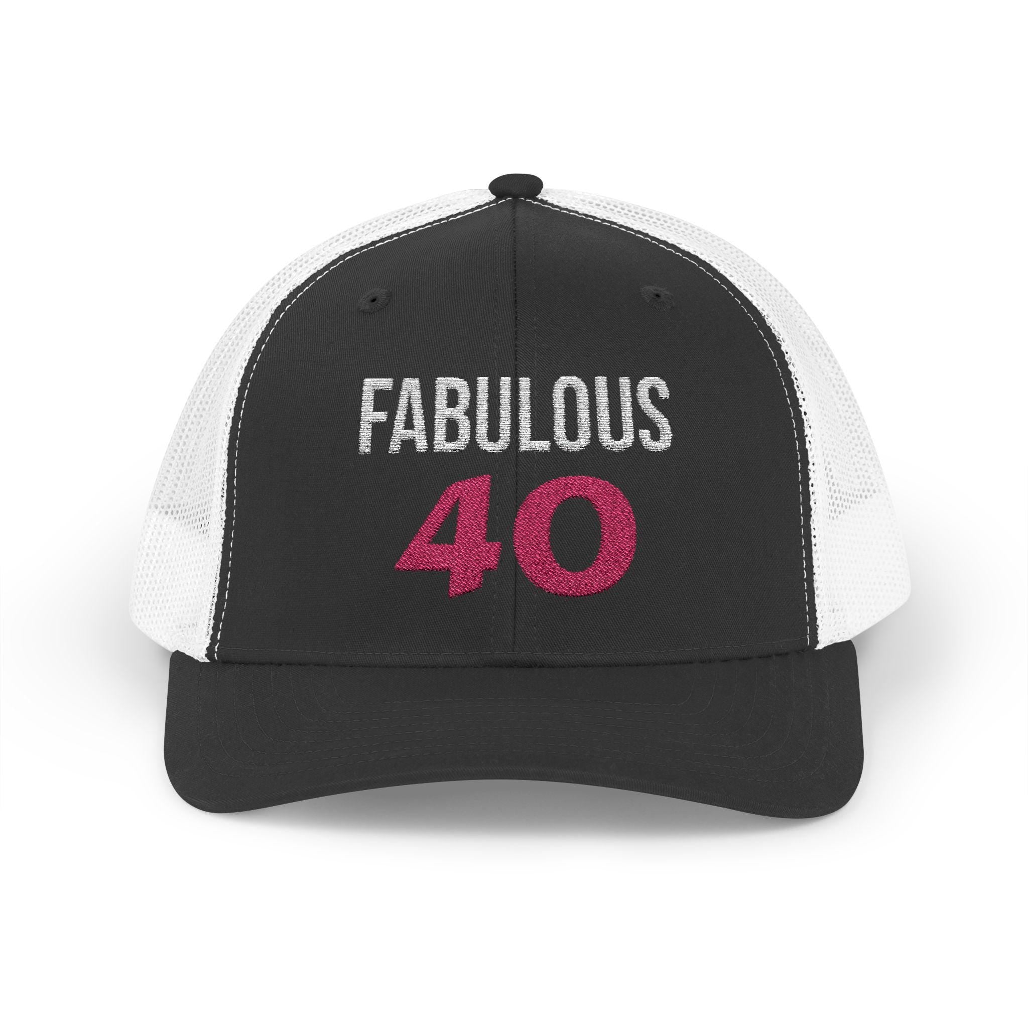 Fabulous 40 Sparkle Snapback Trucker Cap | Birthday 40th Celebration