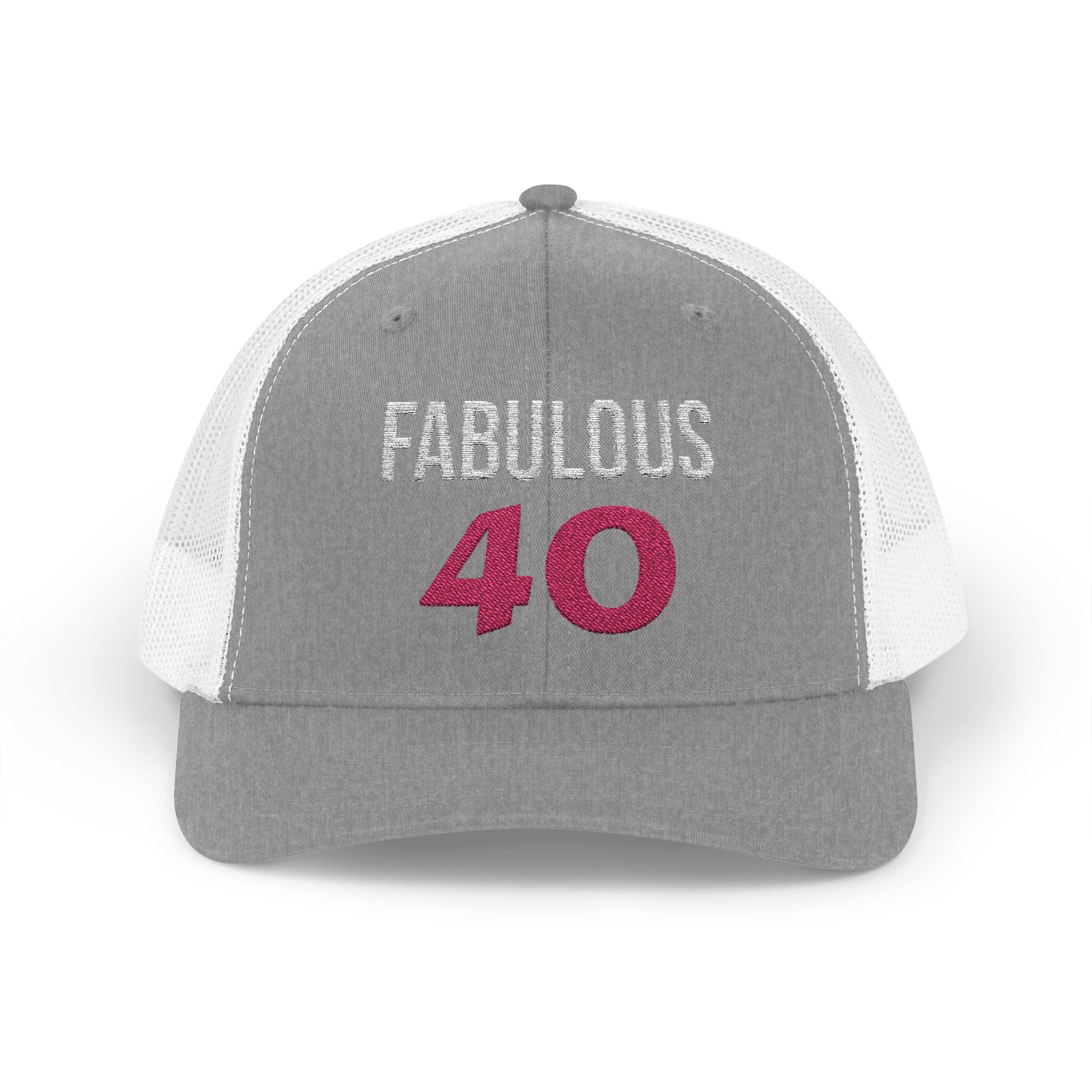 Fabulous 40 Sparkle Snapback Trucker Cap | Birthday 40th Celebration