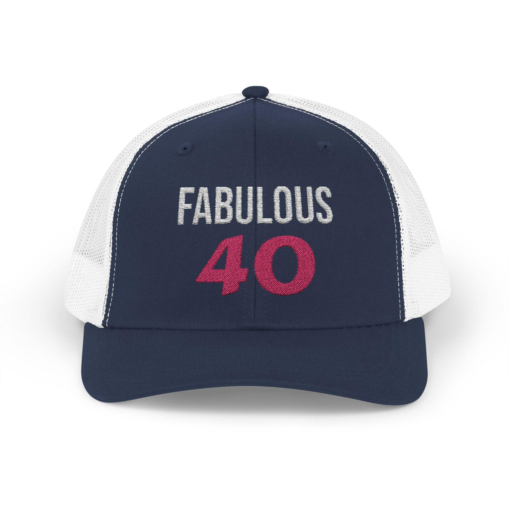 Fabulous 40 Sparkle Snapback Trucker Cap | Birthday 40th Celebration