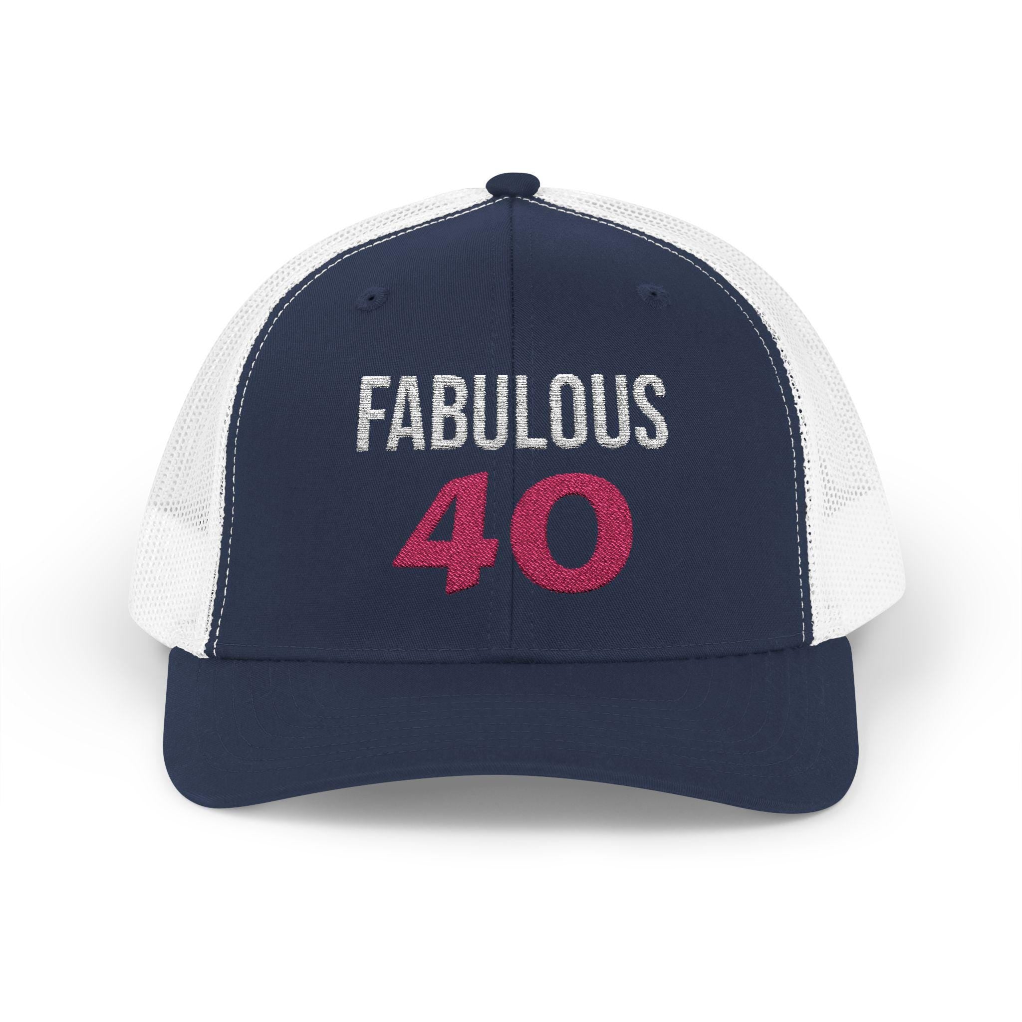 Fabulous 40 Sparkle Snapback Trucker Cap | Birthday 40th Celebration