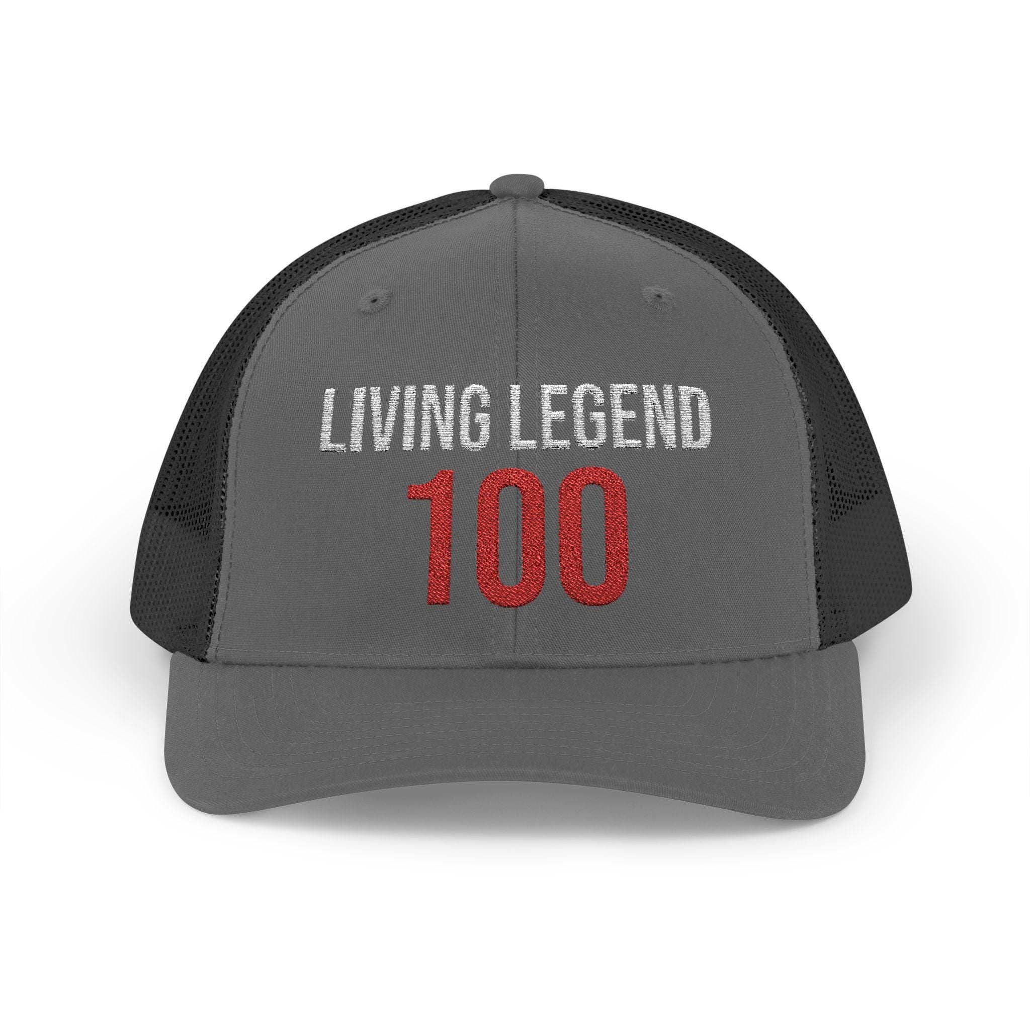 Living Legend 100 Snapback Trucker Cap | Embroidered Number Patch