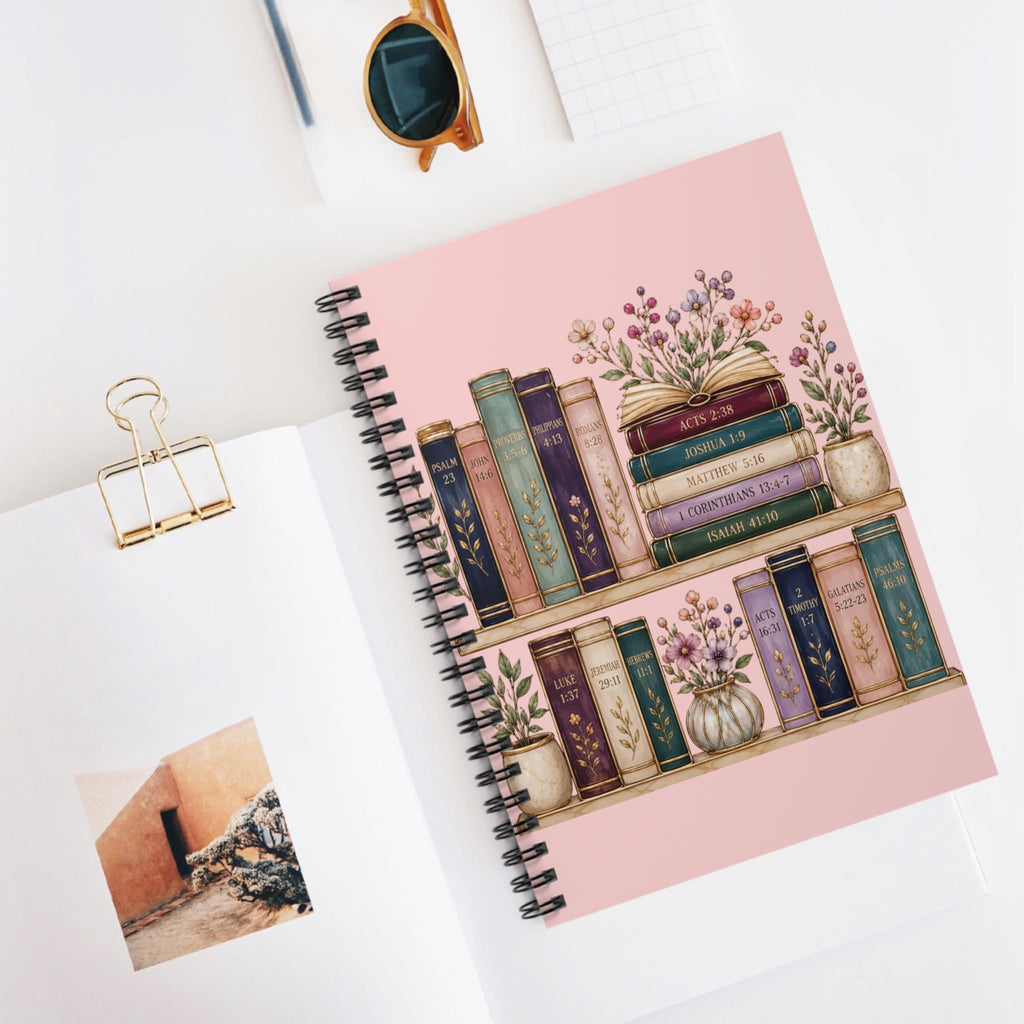 Floral Vintage Books Notebook | Spiral Ruled Journal