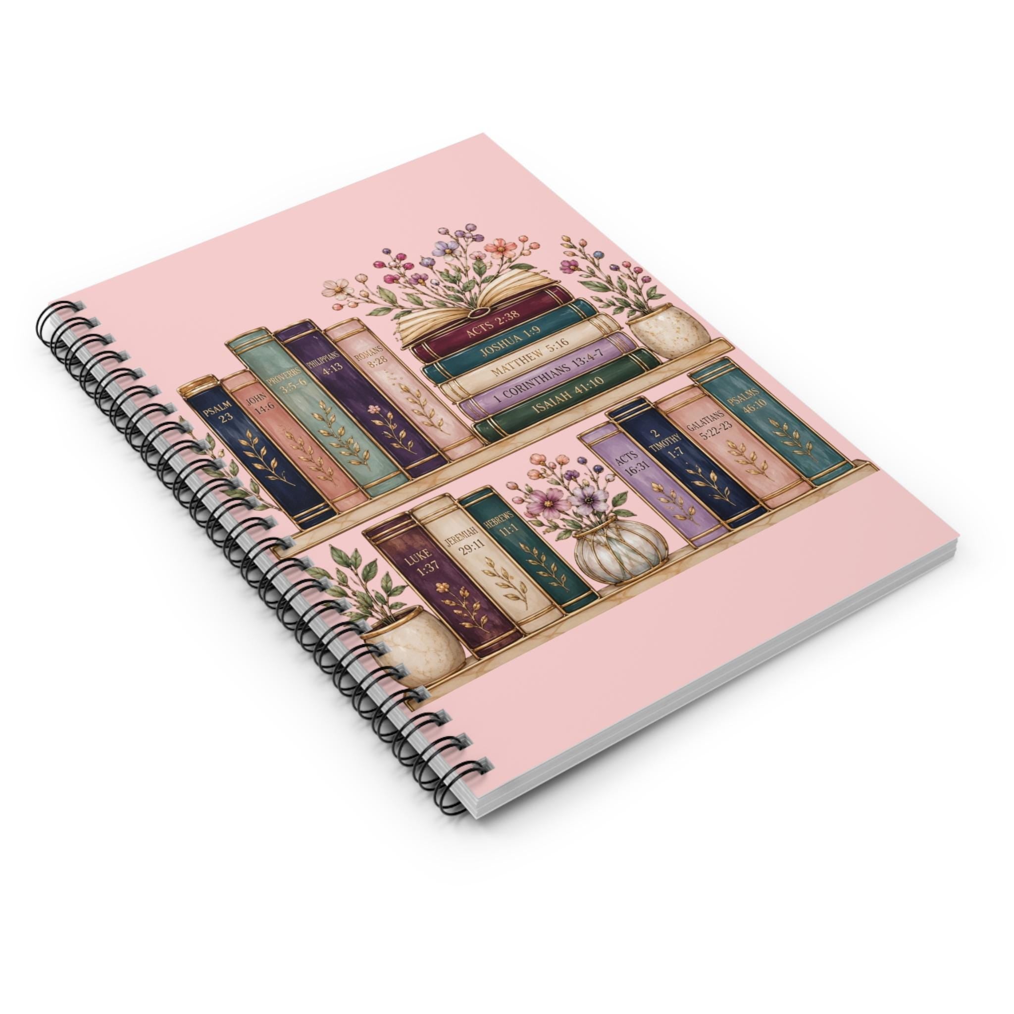 Floral Vintage Books Notebook | Spiral Ruled Journal