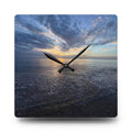 Seascape Sunset Acrylic Wall Clock | Ocean Horizon Photo Clock
