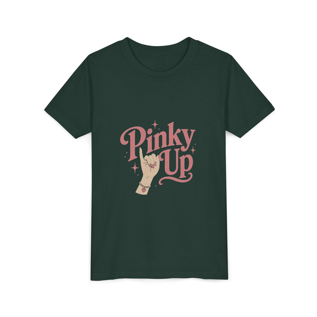 Pinky Up Illustration Youth Tee | Pinky Promise Hand Graphic