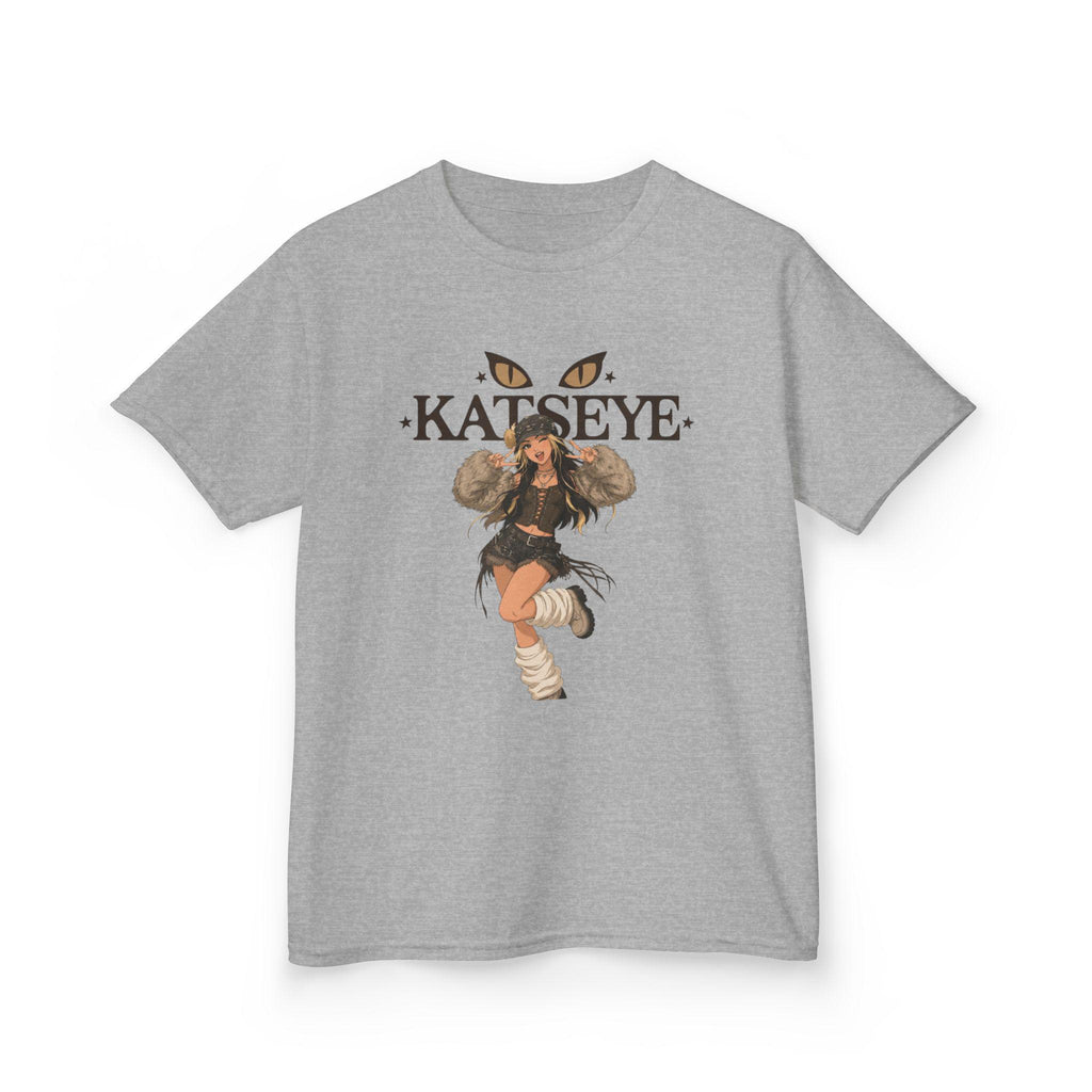 Katseye Illustration Kids Tee | Dancing Character, Leopard Eyes