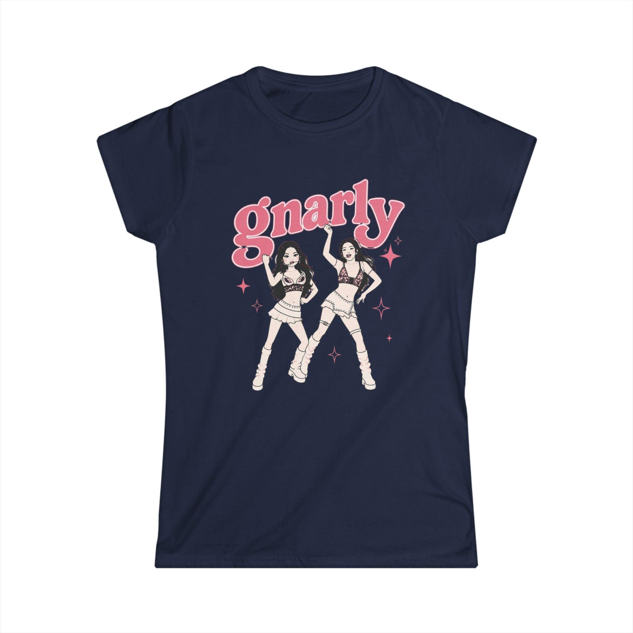 Gnarly Retro Roller Girls Tee | 90s Skate Vector