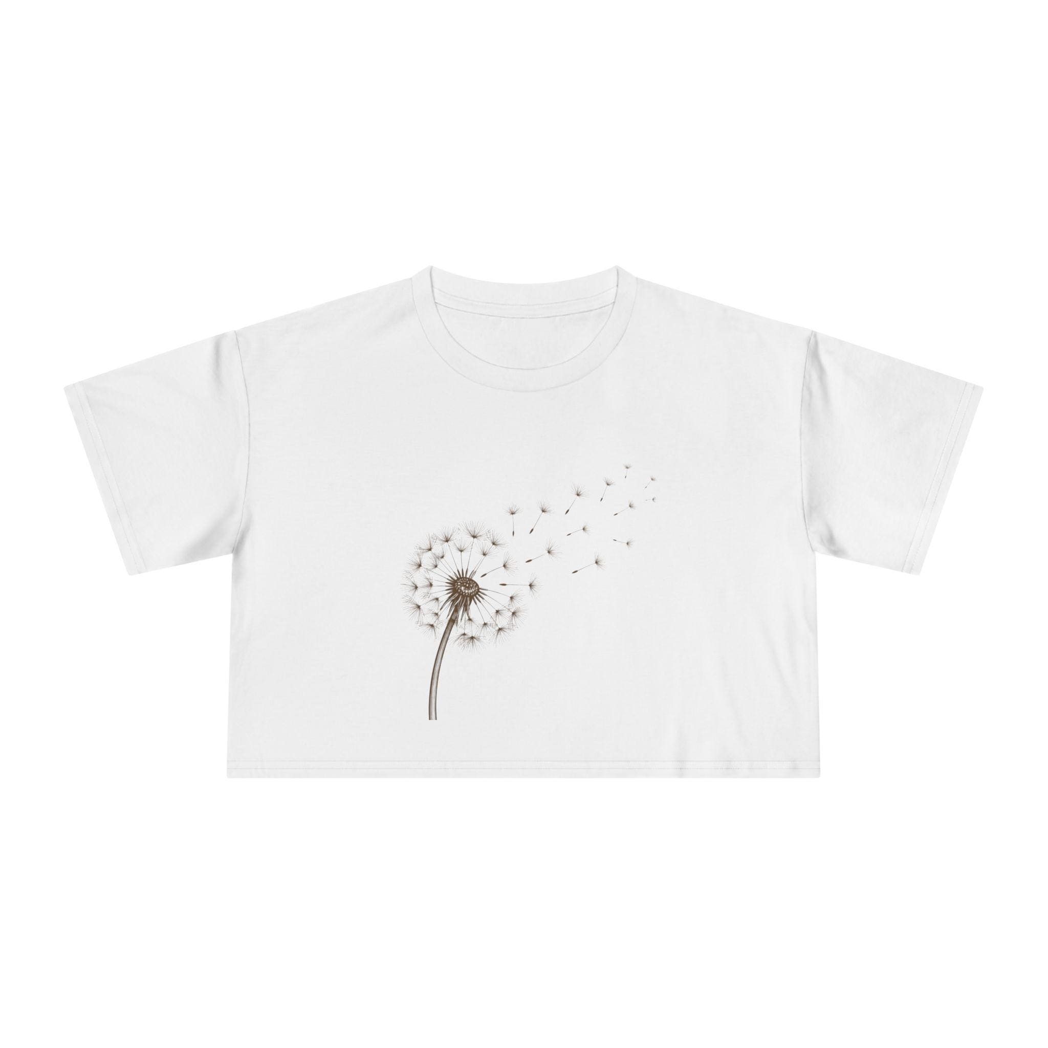 Dandelion Puff Crop Tee | Simple Botanical Illustration