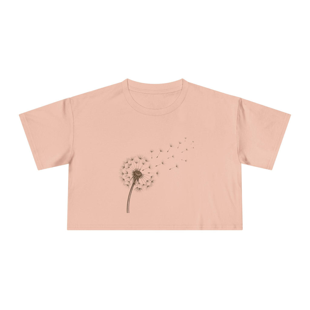 Dandelion Puff Crop Tee | Simple Botanical Illustration