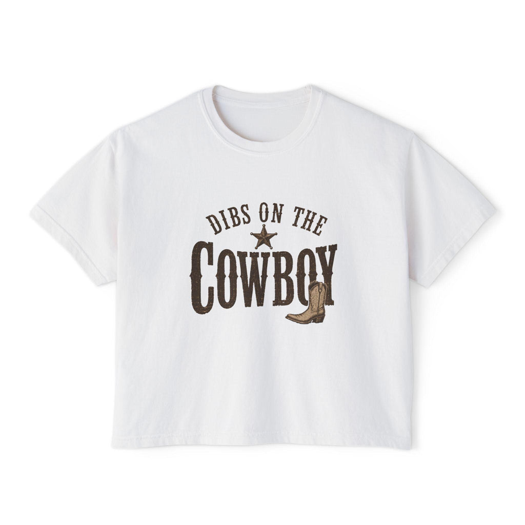 Dibs on the Cowboy Tee | Western boot graphic, star ranch style