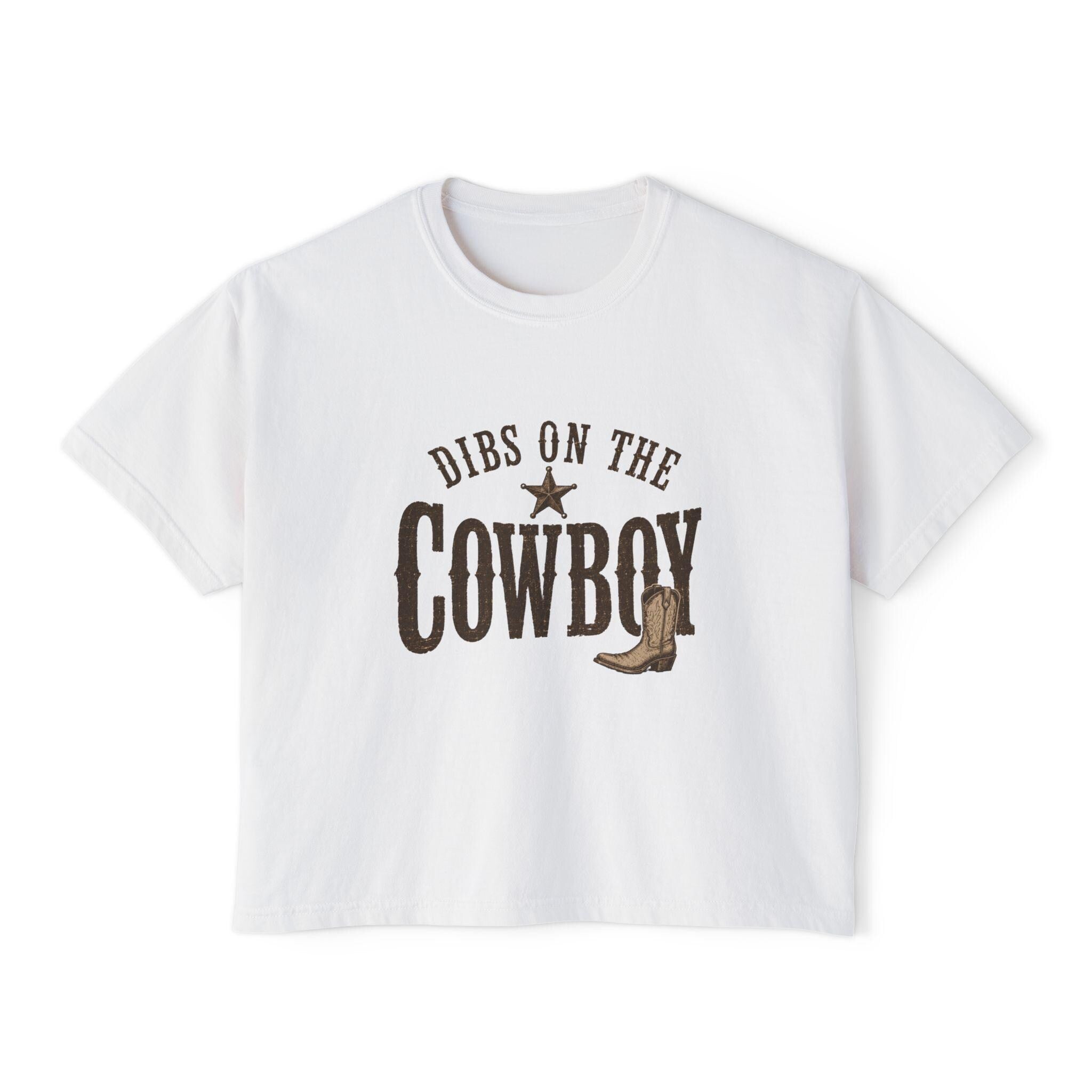 Dibs on the Cowboy Tee | Western boot graphic, star ranch style
