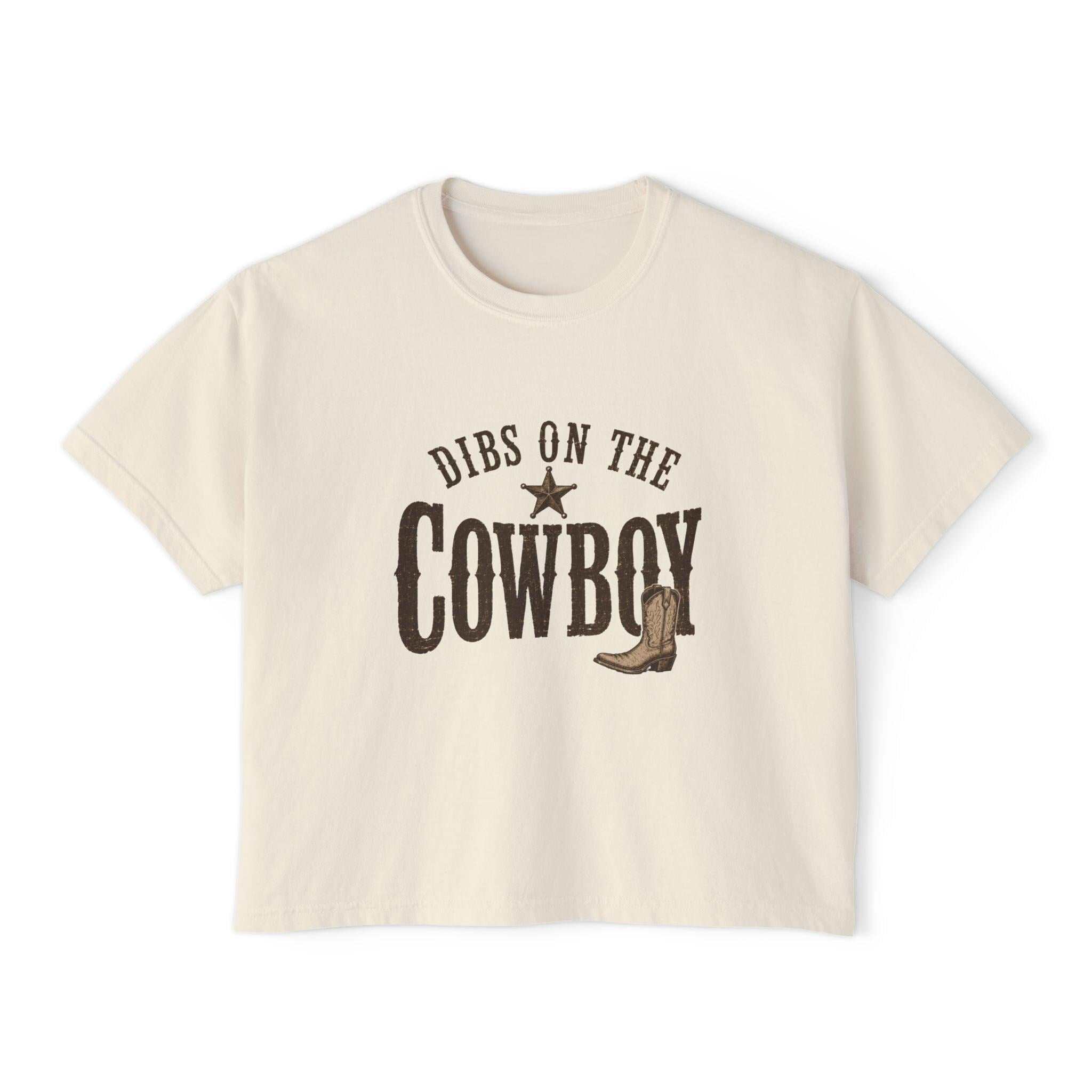 Dibs on the Cowboy Tee | Western boot graphic, star ranch style