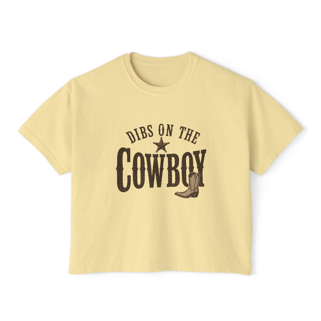 Dibs on the Cowboy Tee | Western boot graphic, star ranch style