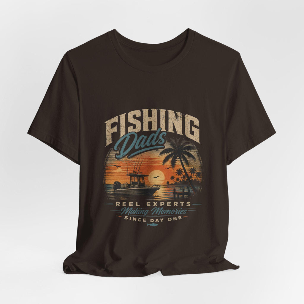 Fishing Dads Sunset Graphic Tee | Fishing Shirt, Palm Tree Beach Design