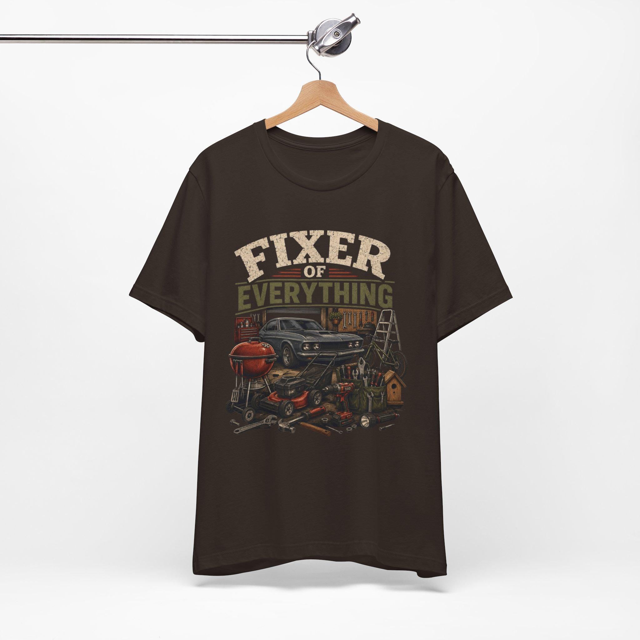 Fixer of Everything T-Shirt | Vintage Garage Tools Car Ladder Grill