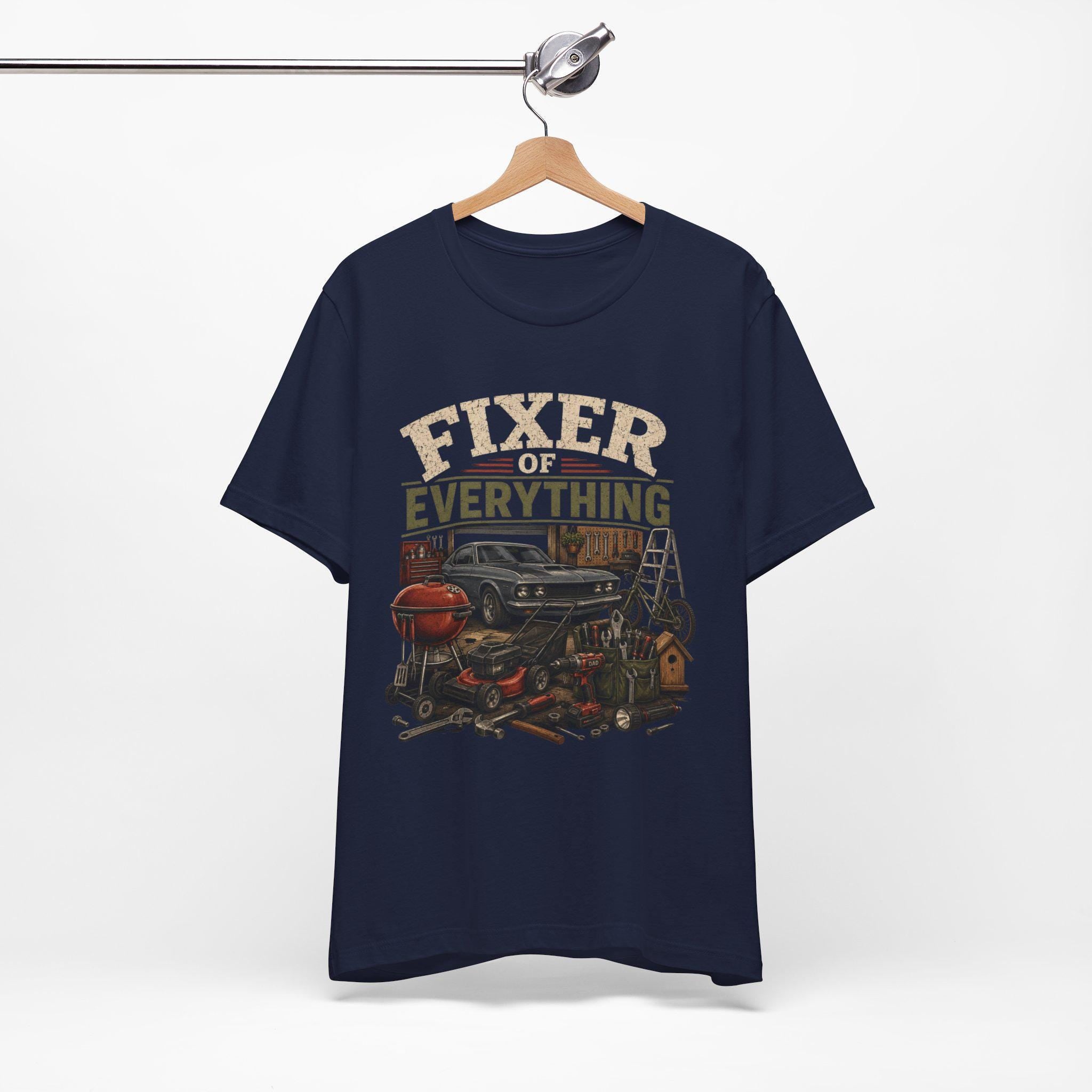 Fixer of Everything T-Shirt | Vintage Garage Tools Car Ladder Grill