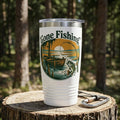 Gone Fishing Ringneck Tumbler, 20oz | Fishing Lake Scene Insulated Travel Cup