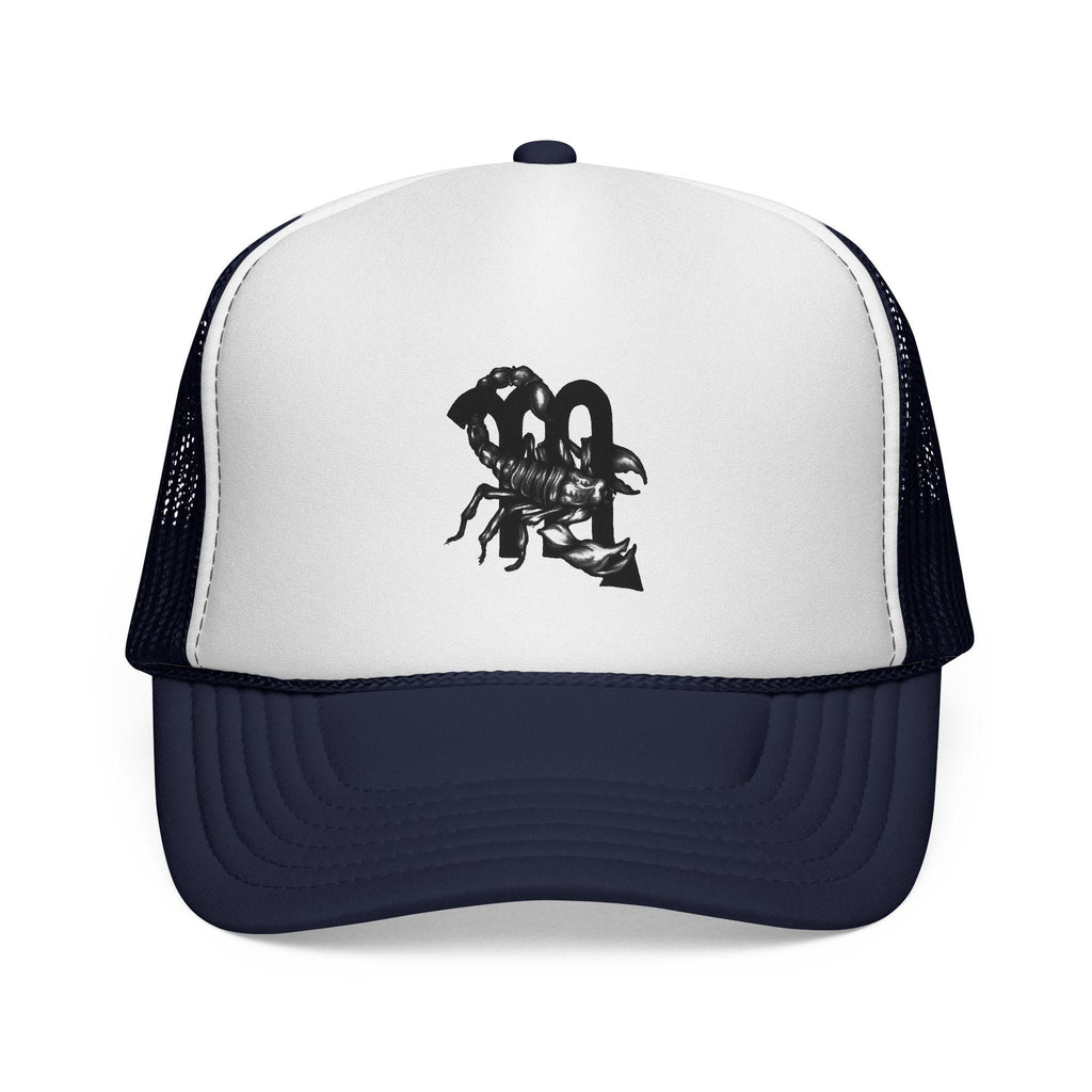 Scorpion Silhouette Trucker Cap | Black Mesh Snapback